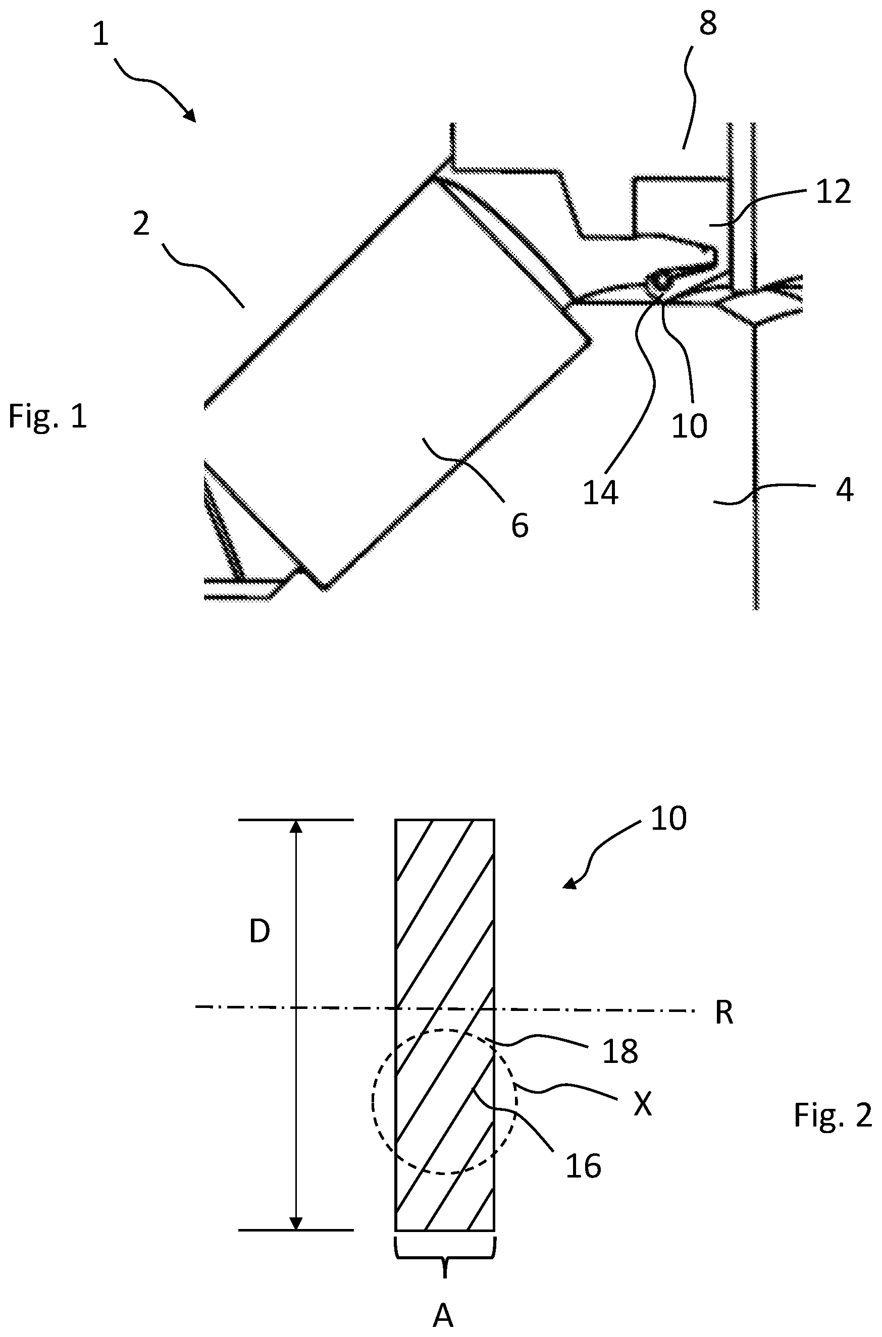Patent US12618440 Figure 1 – Bearing assembly