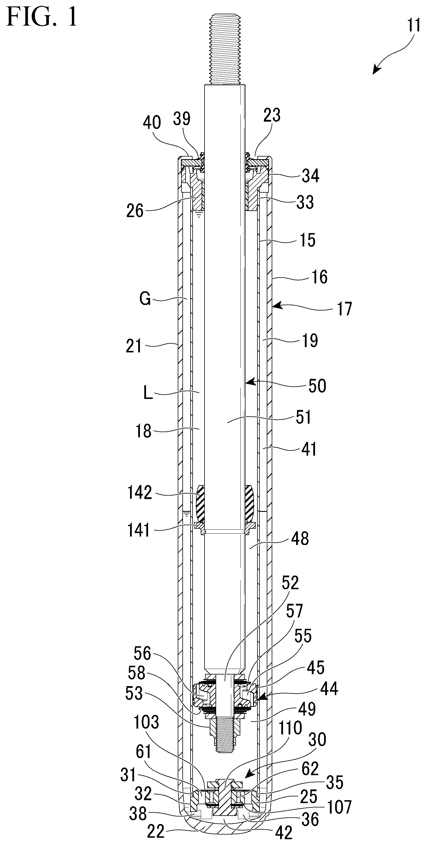 Patent US12618449 Figure 1 – Shock absorber
