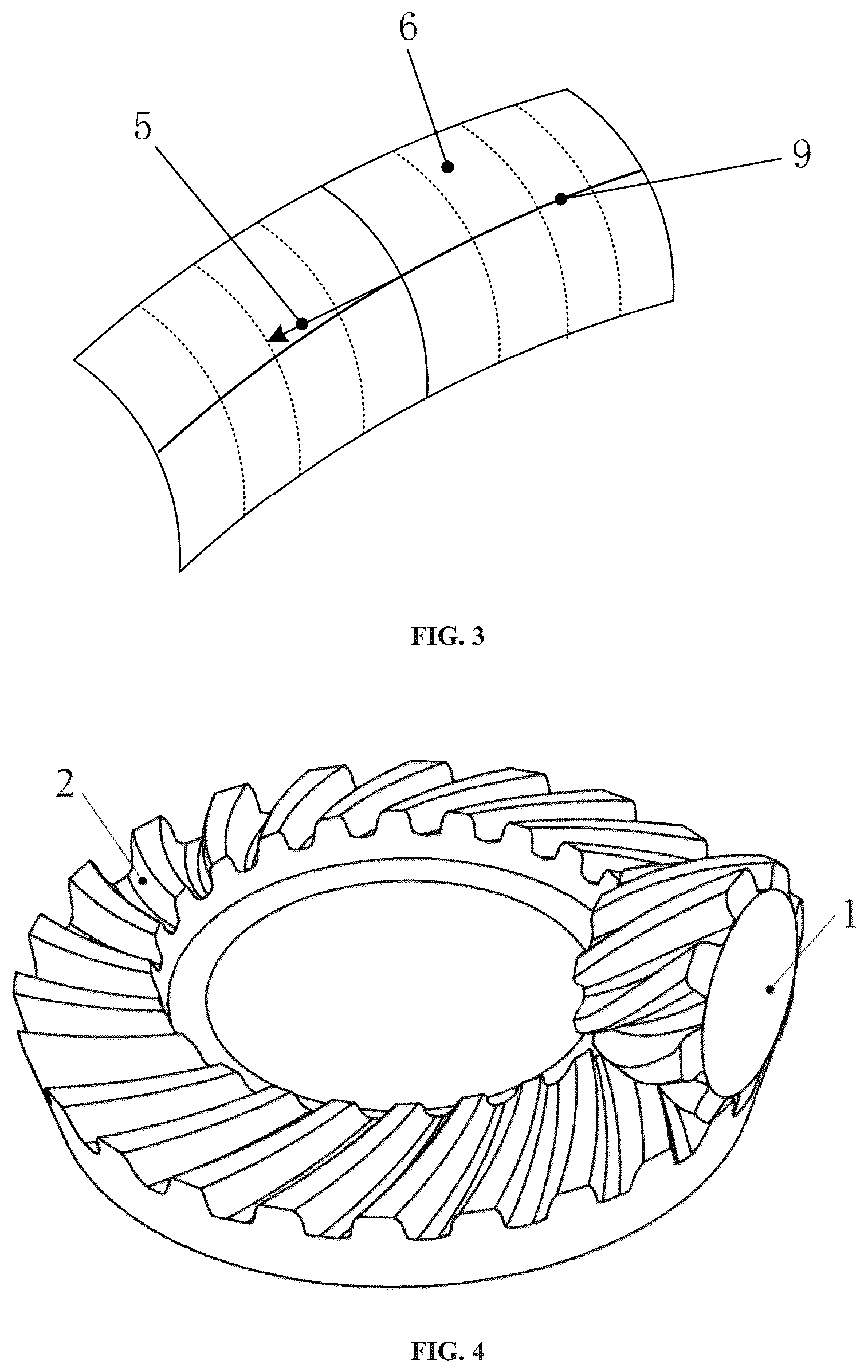 Patent US12618455 Figure 3 – Bevel gear pair with constant meshing characteristics constructed tooth pair