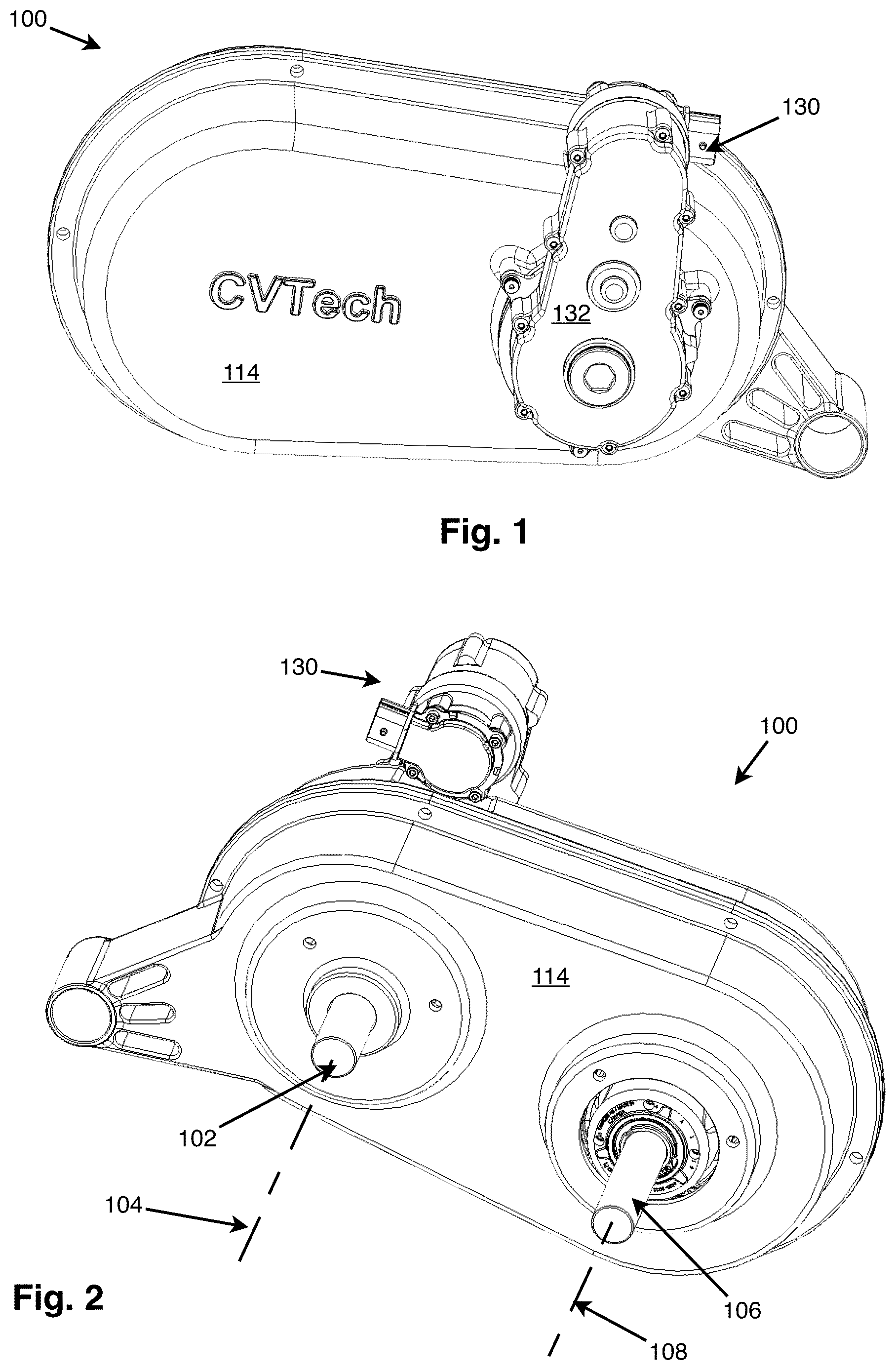 Patent US12618457 Figure 1 – Double cam actuation system for CVT