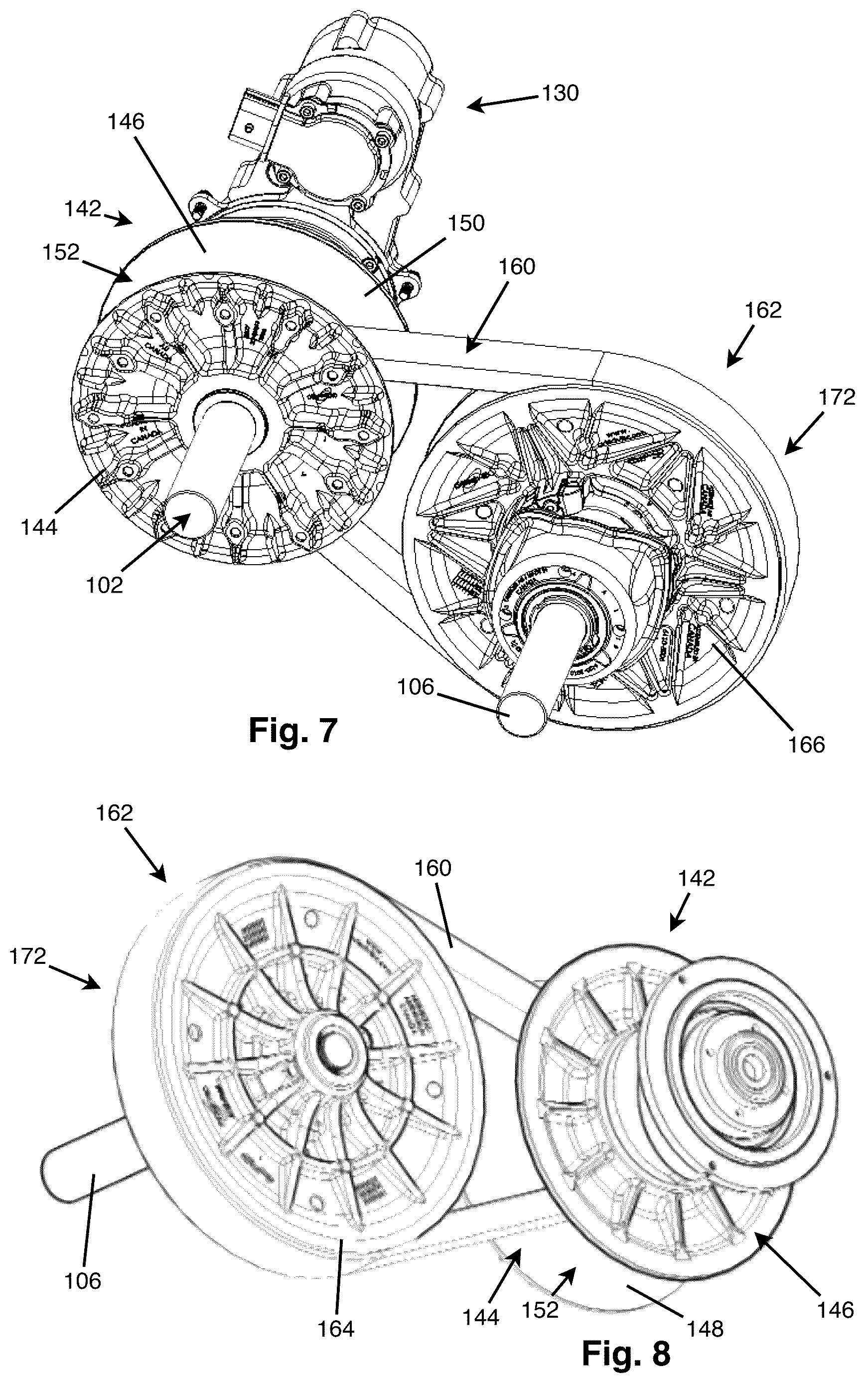 Patent US12618457 Figure 4 – Double cam actuation system for CVT