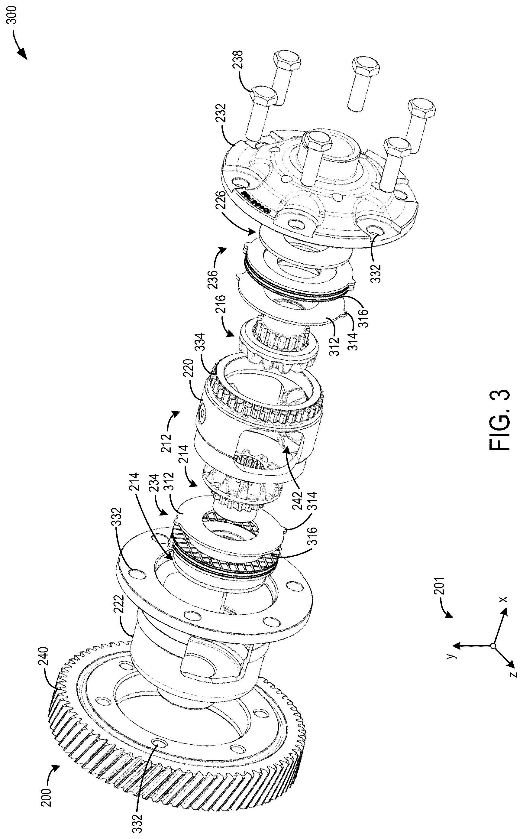 Patent US12618458 Figure 3 – Limited slip differential unit