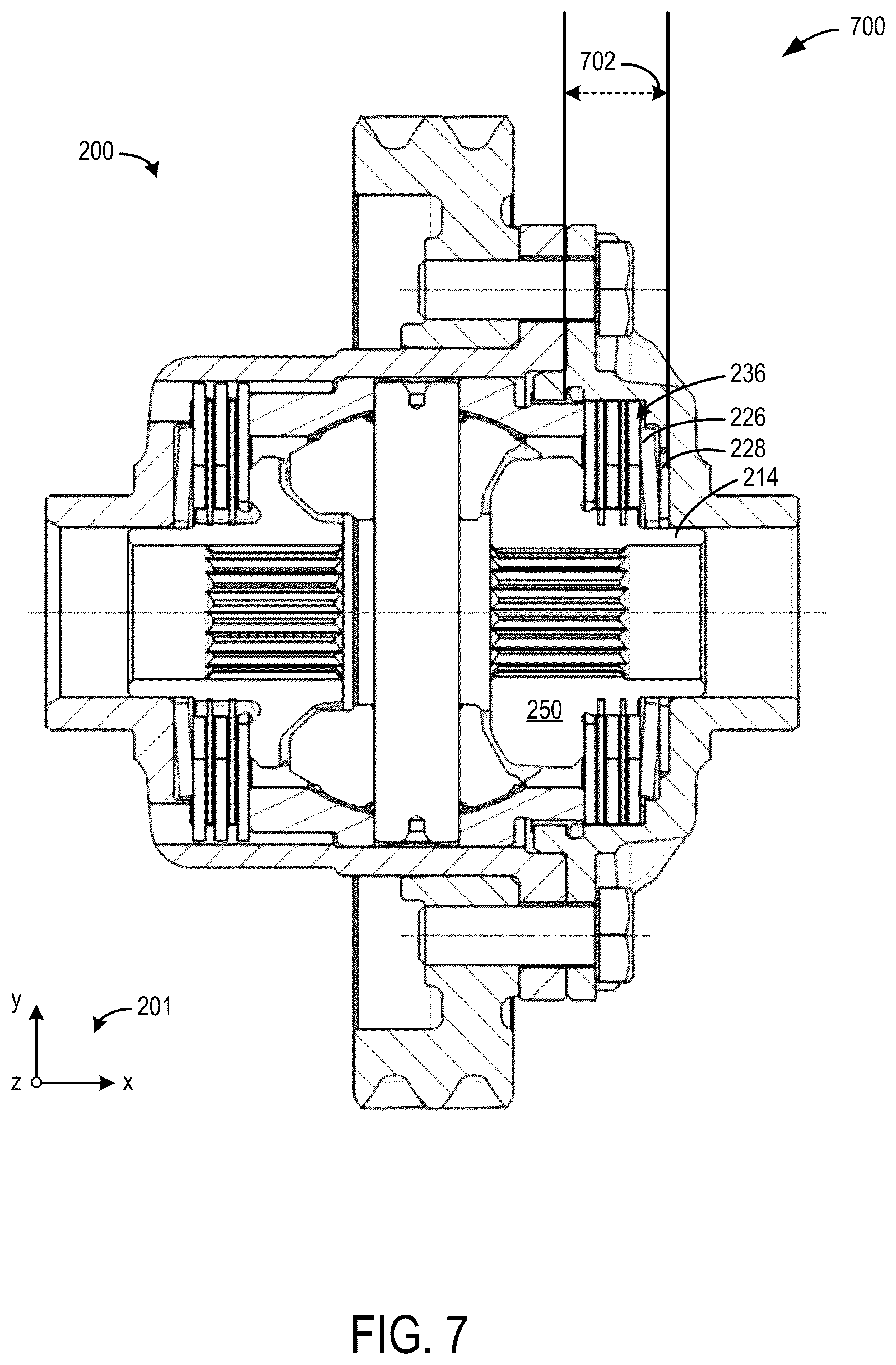 Patent US12618458 Figure 7 – Limited slip differential unit