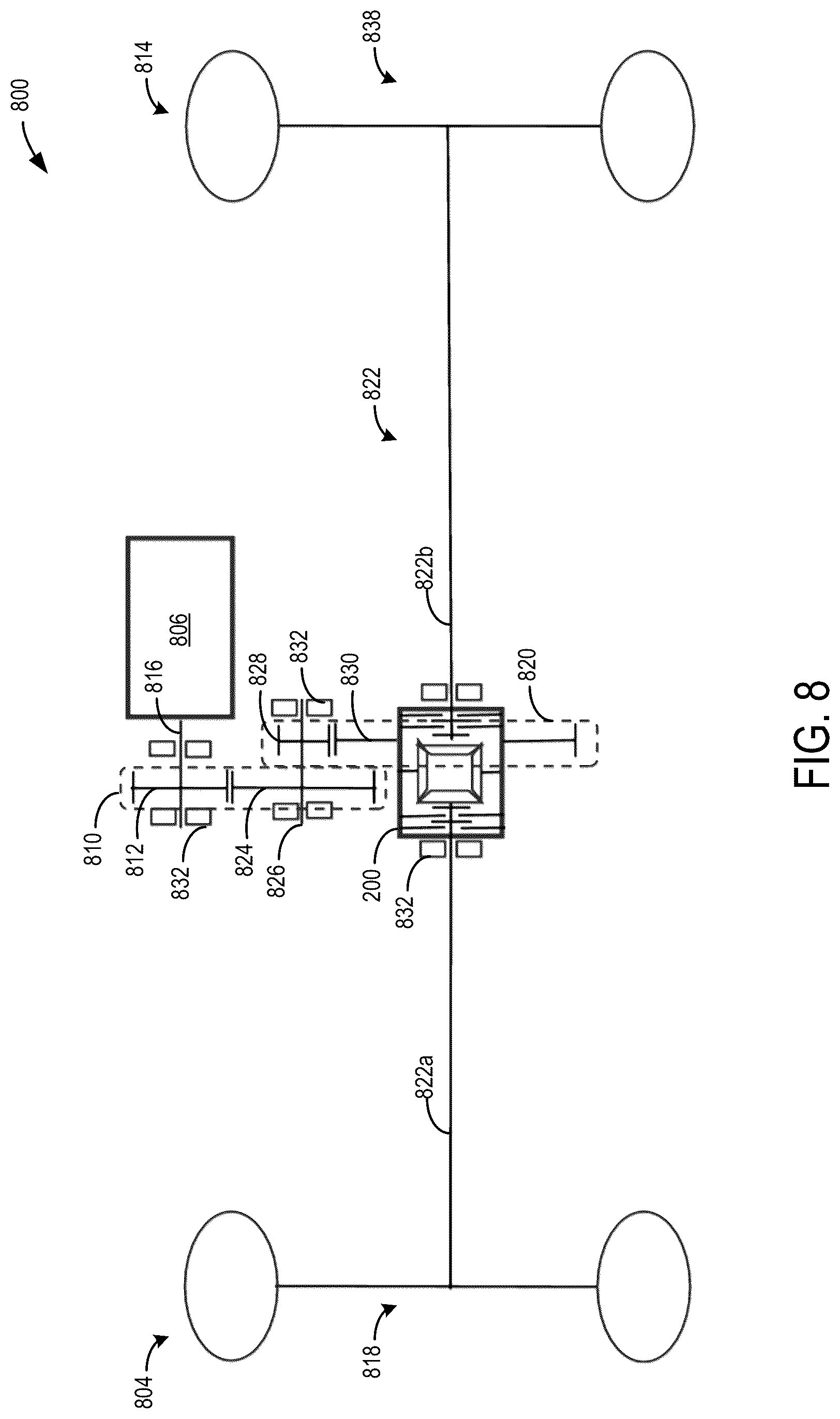 Patent US12618458 Figure 8 – Limited slip differential unit