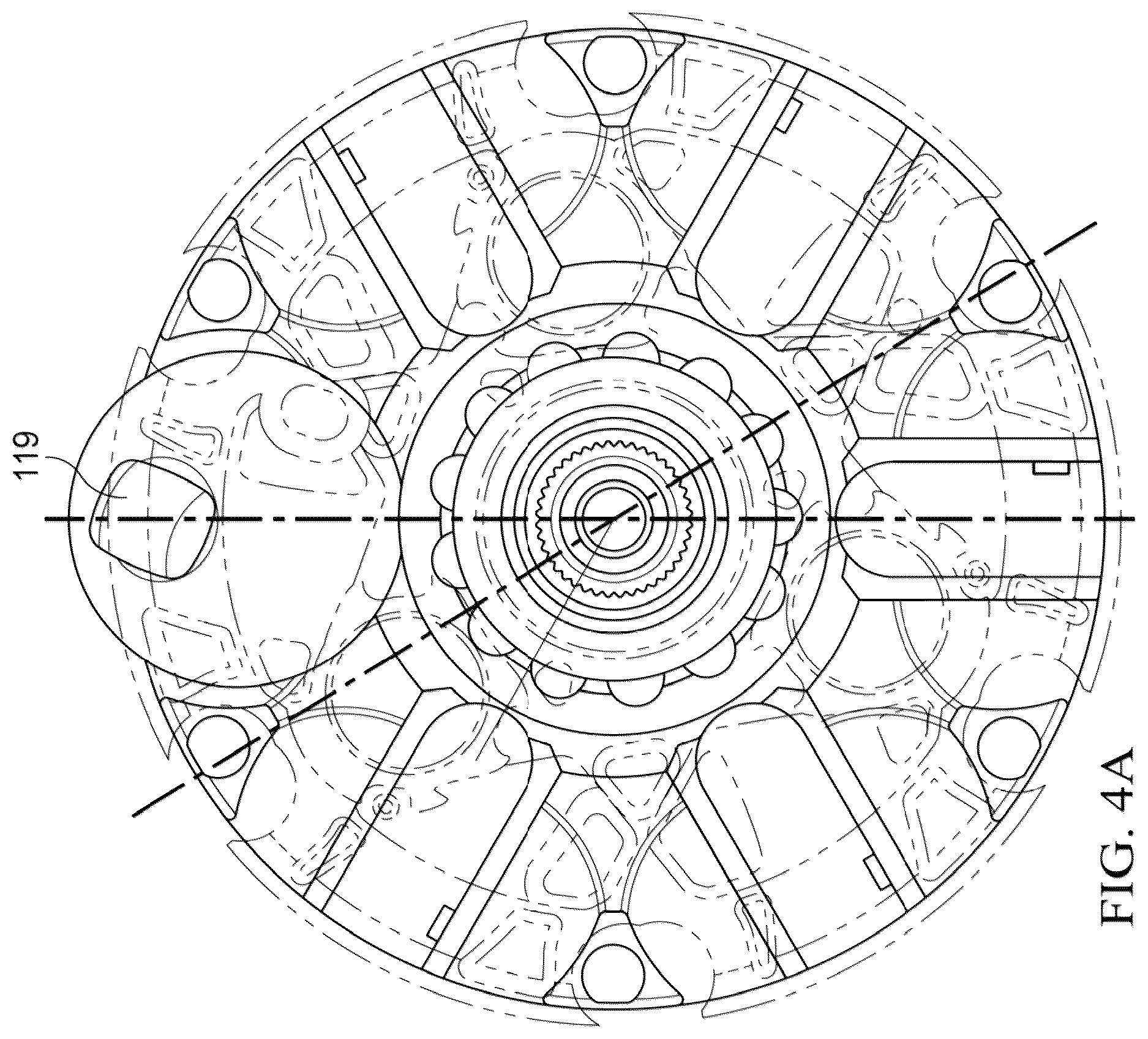 Patent US12618464 Figure 6 – Hardened slot walls in a skew shifting continuous variable planetary system