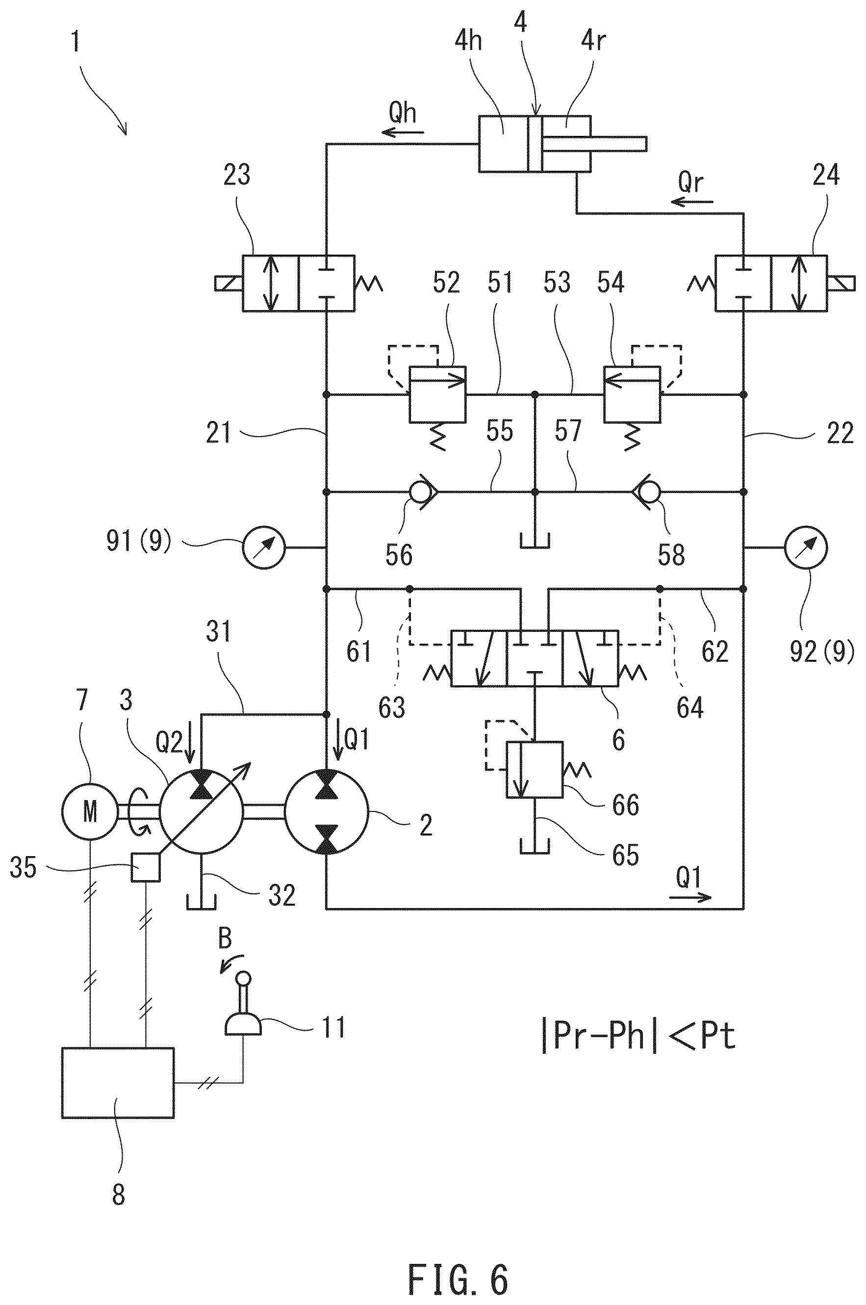 Patent US12618467 Figure 6 – Hydraulic system