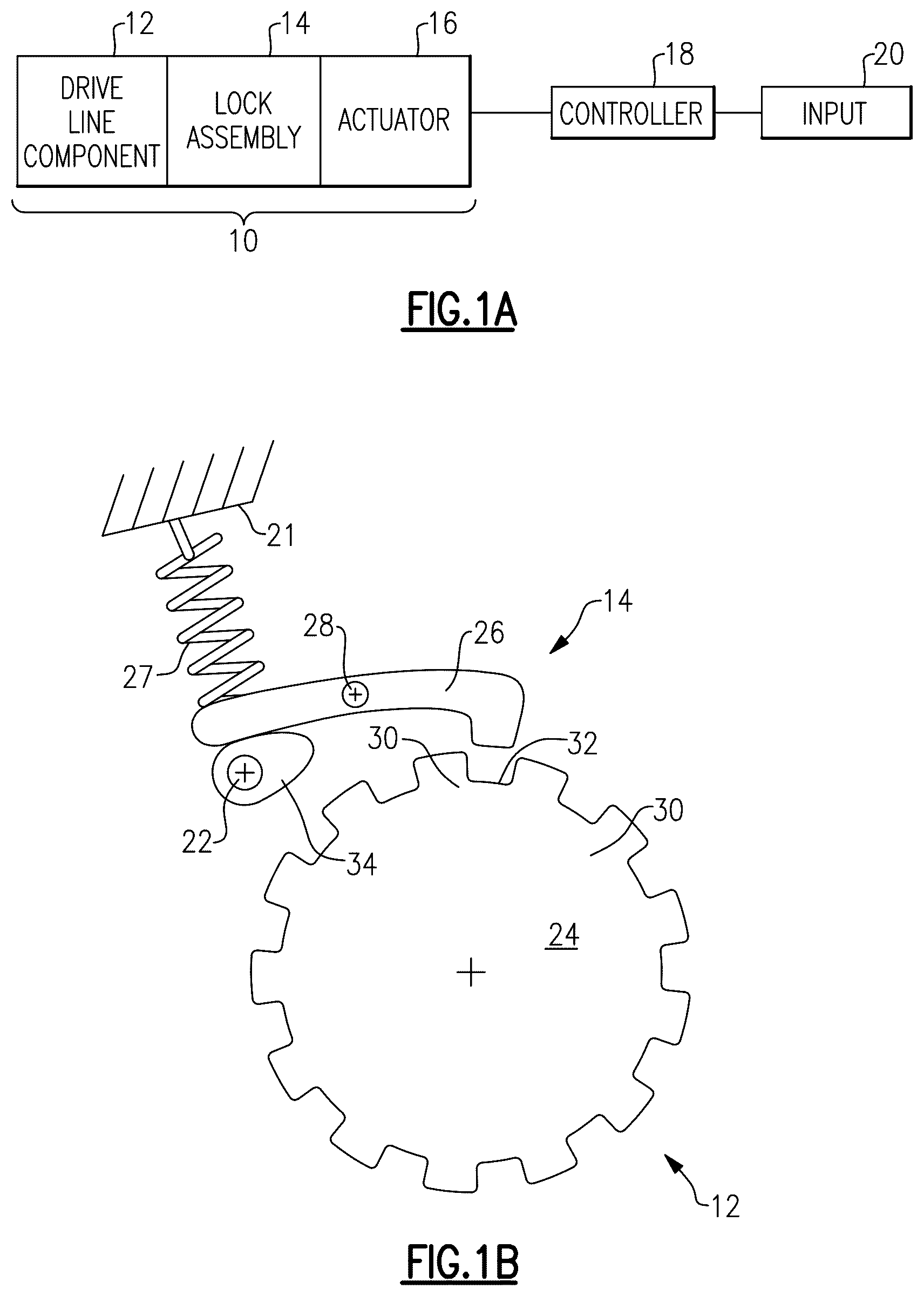 Patent US12618469 — Park lock actuator with manual release and shipping position — Figure 1