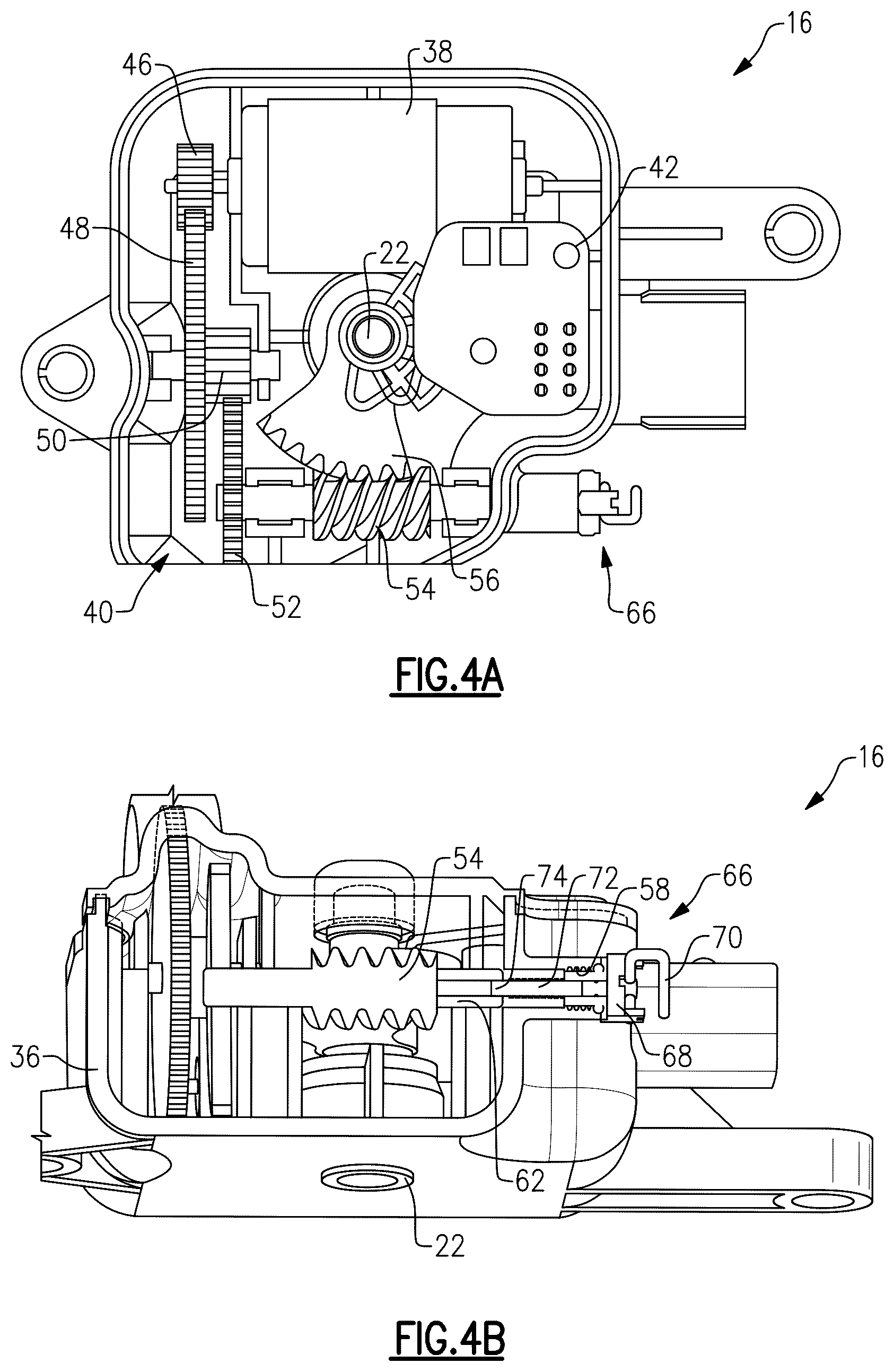 Patent US12618469 Figure 3 – Park lock actuator with manual release and shipping position