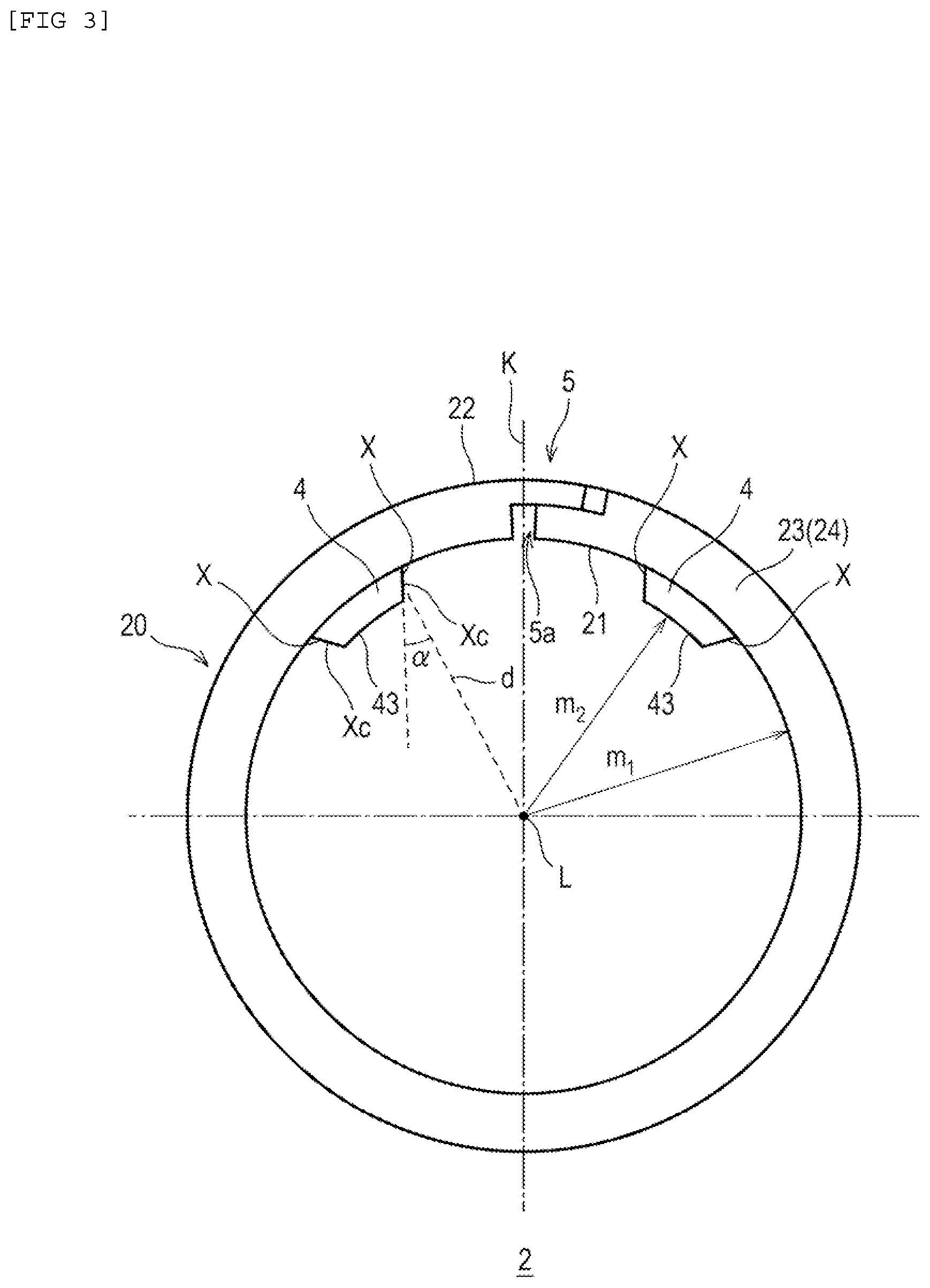 Patent US12618473 Figure 3 – Sealing ring and sealed structure including same