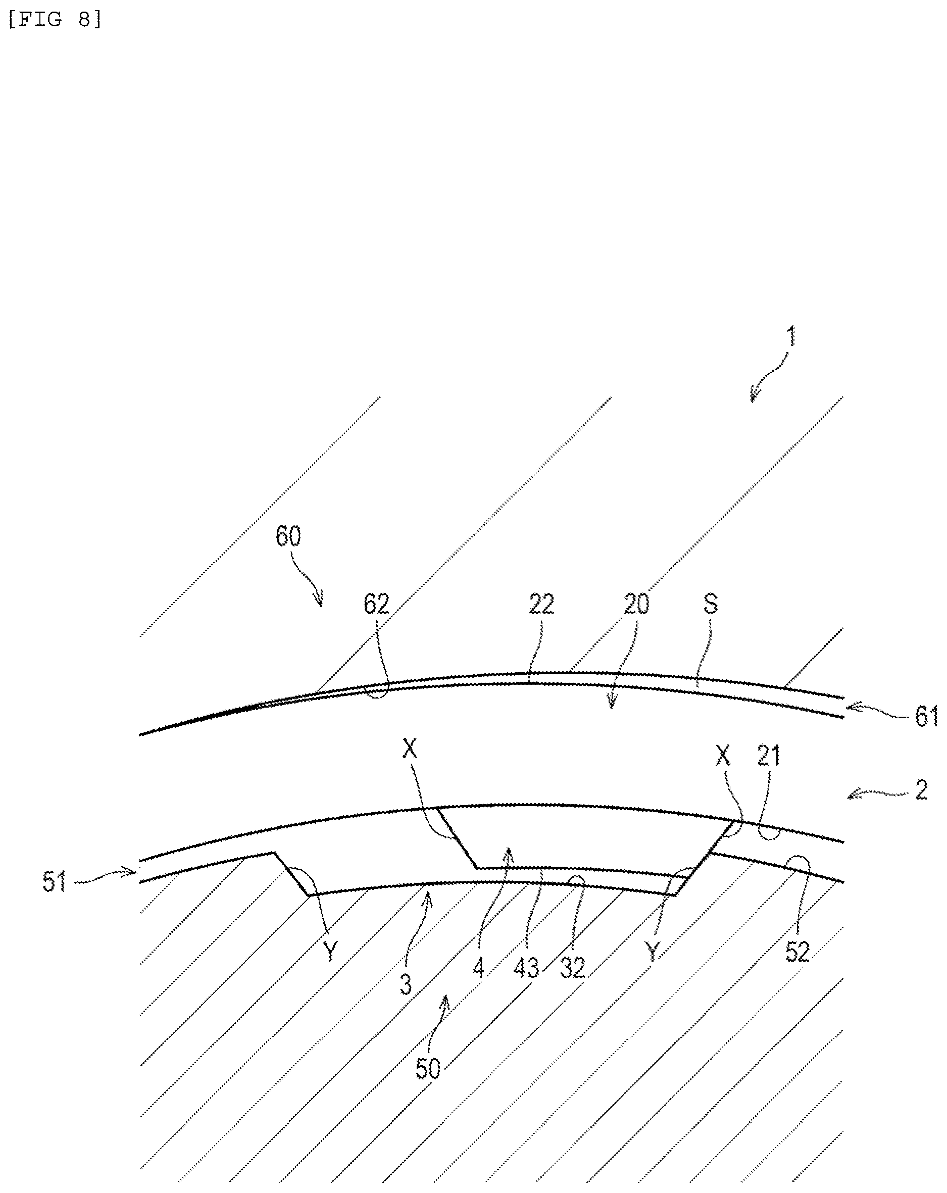 Patent US12618473 Figure 8 – Sealing ring and sealed structure including same