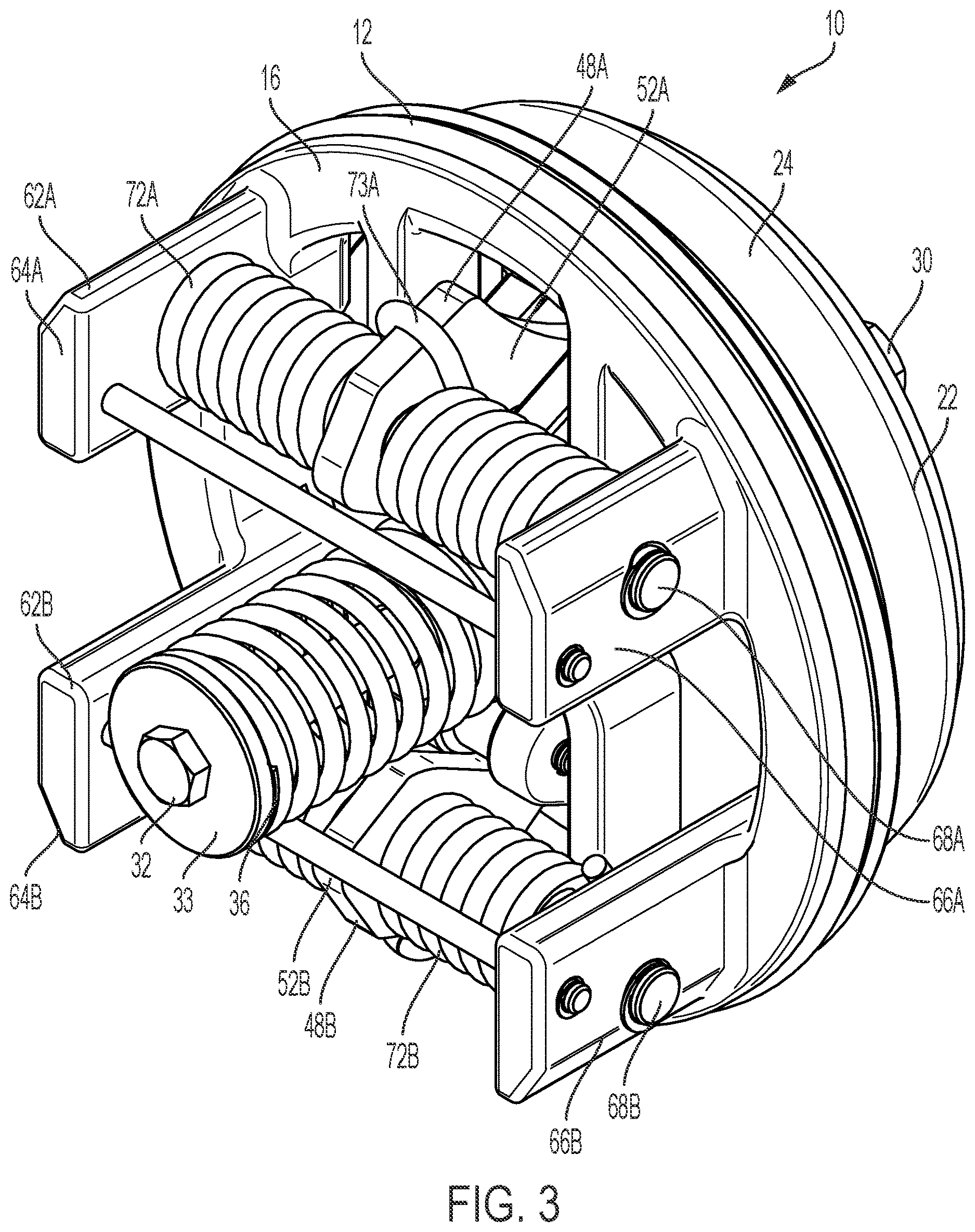 Patent US12618486 Figure 3 – Cam-arm poppet valve