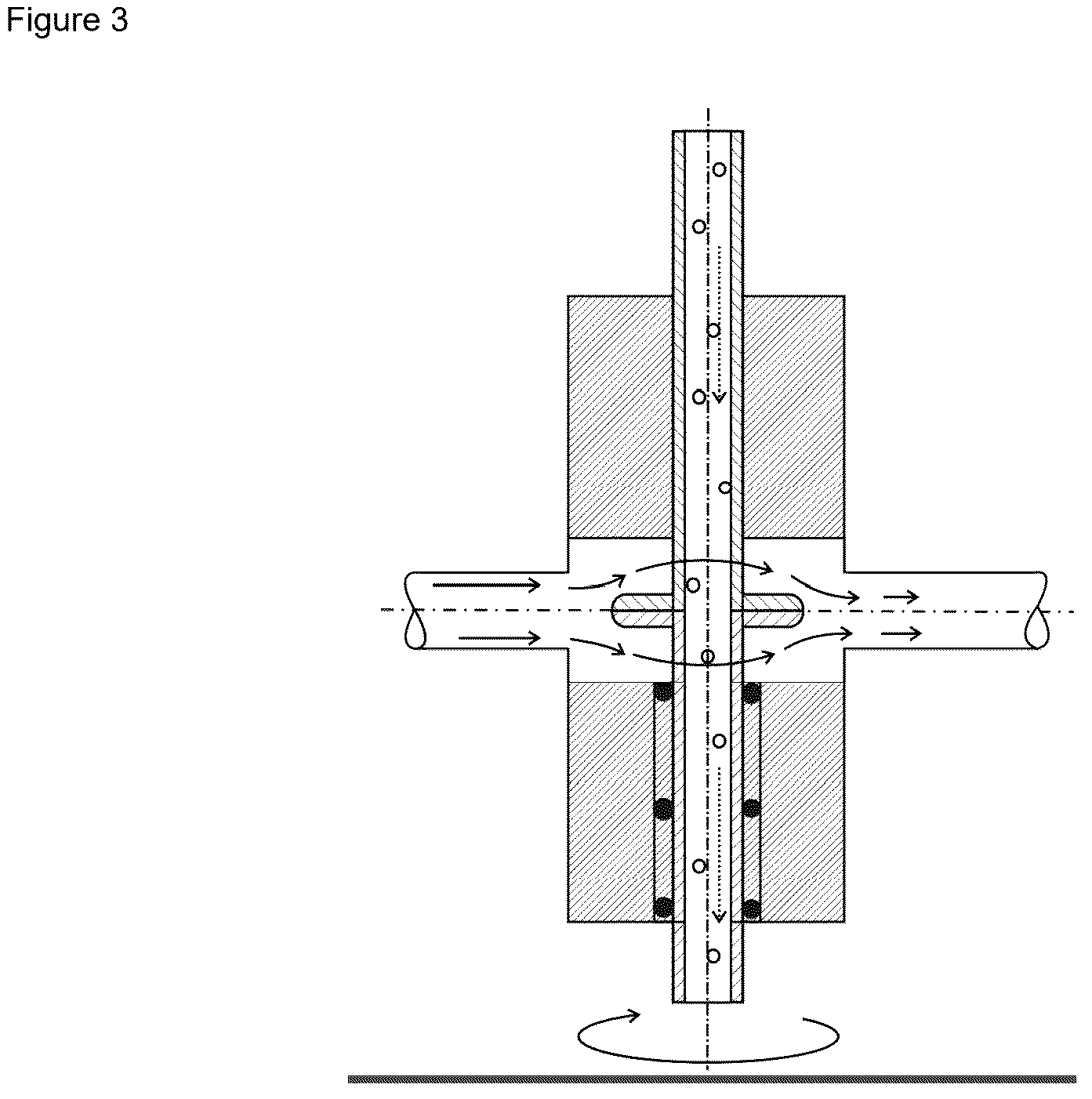 Patent US12618497 Figure 3 – Powder rotary feedthrough having a purge chamber