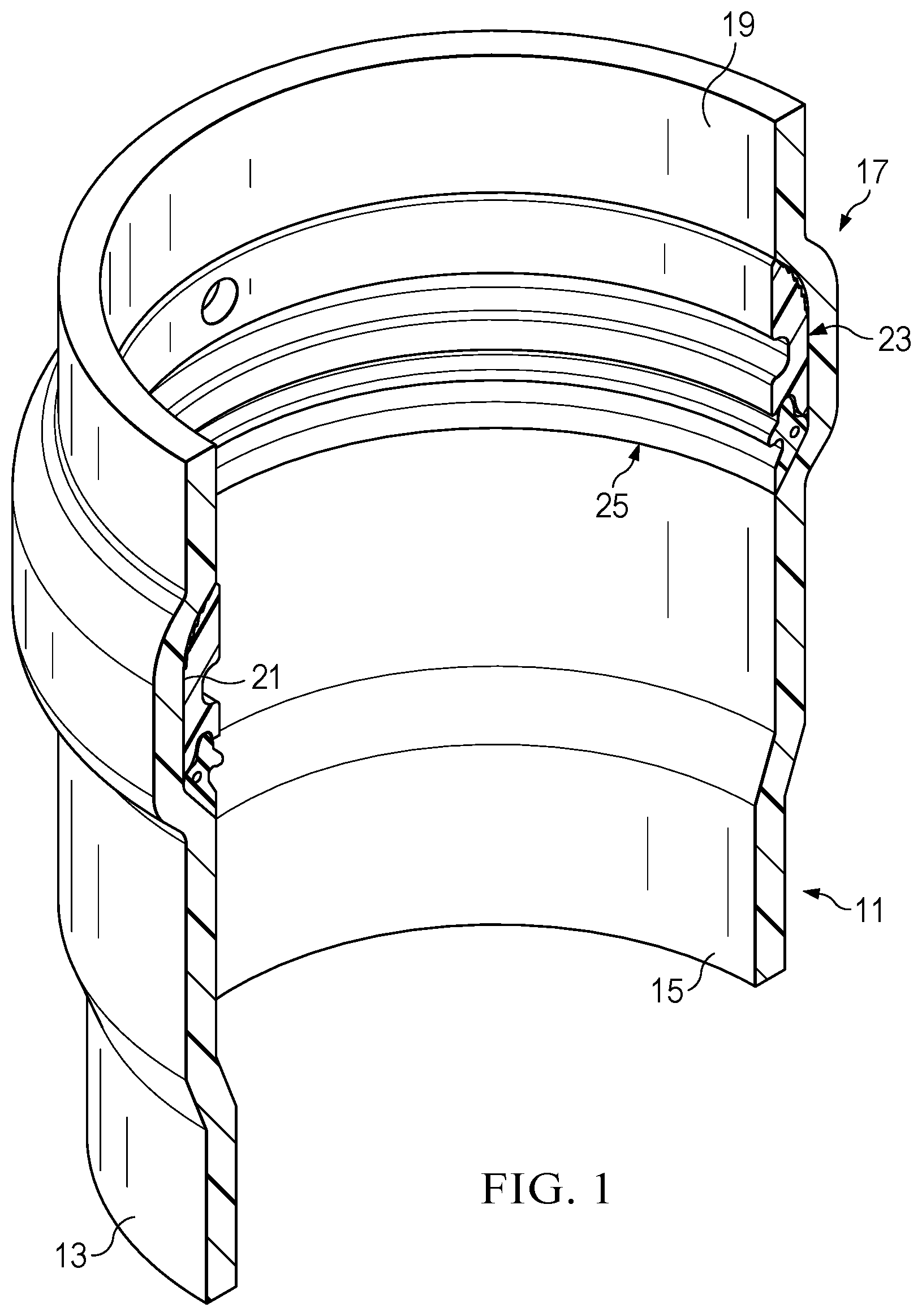 Patent US12618501 Figure 1 – Spline lock restrained pipe joining system for plastic pipe