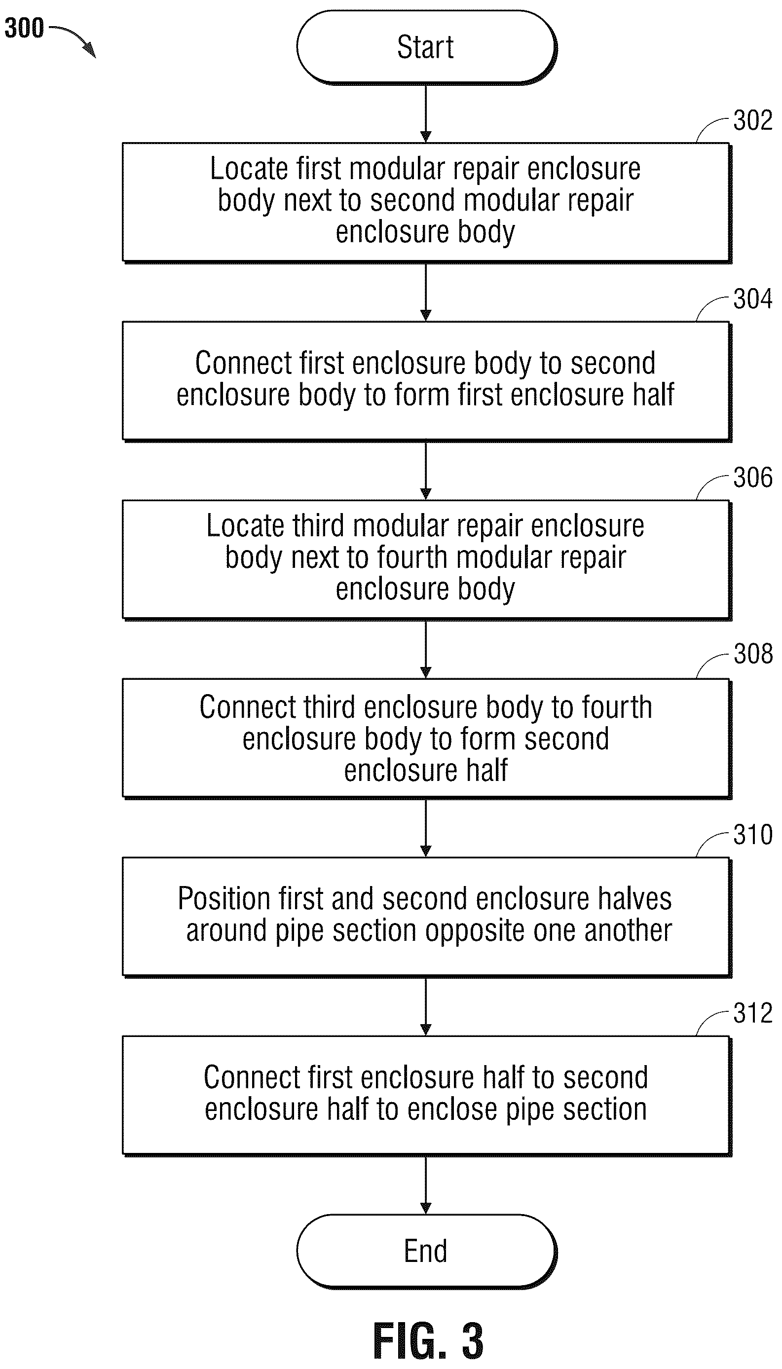 Patent US12618503 Figure 3 – System and method for containment of fluids from a compromised pipe or piping system