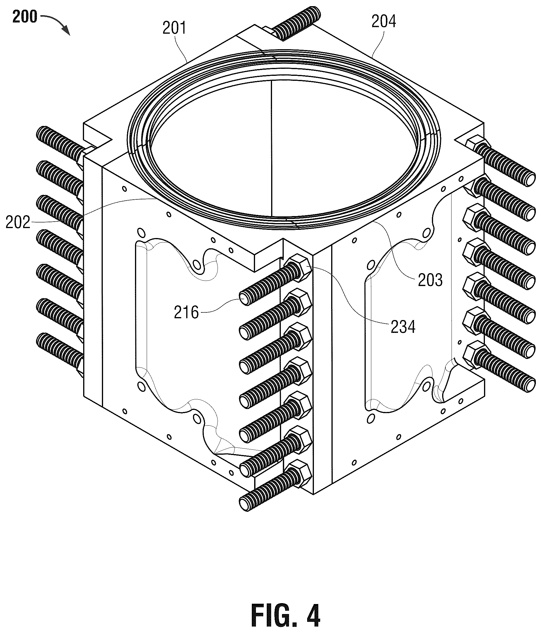 Patent US12618503 Figure 4 – System and method for containment of fluids from a compromised pipe or piping system