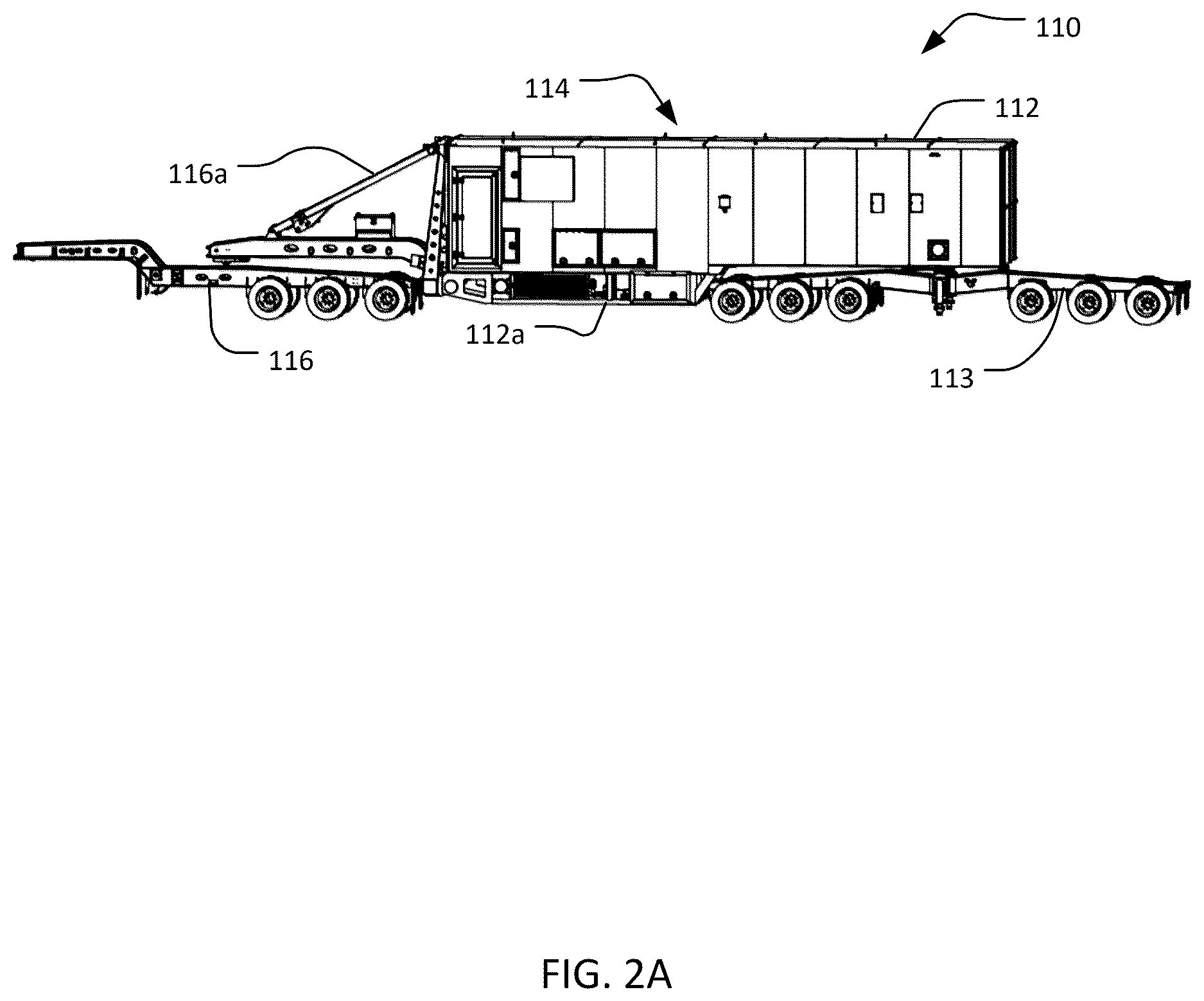 Patent US12618506 Figure 2 – Mobile electric power generation trailer system and methods
