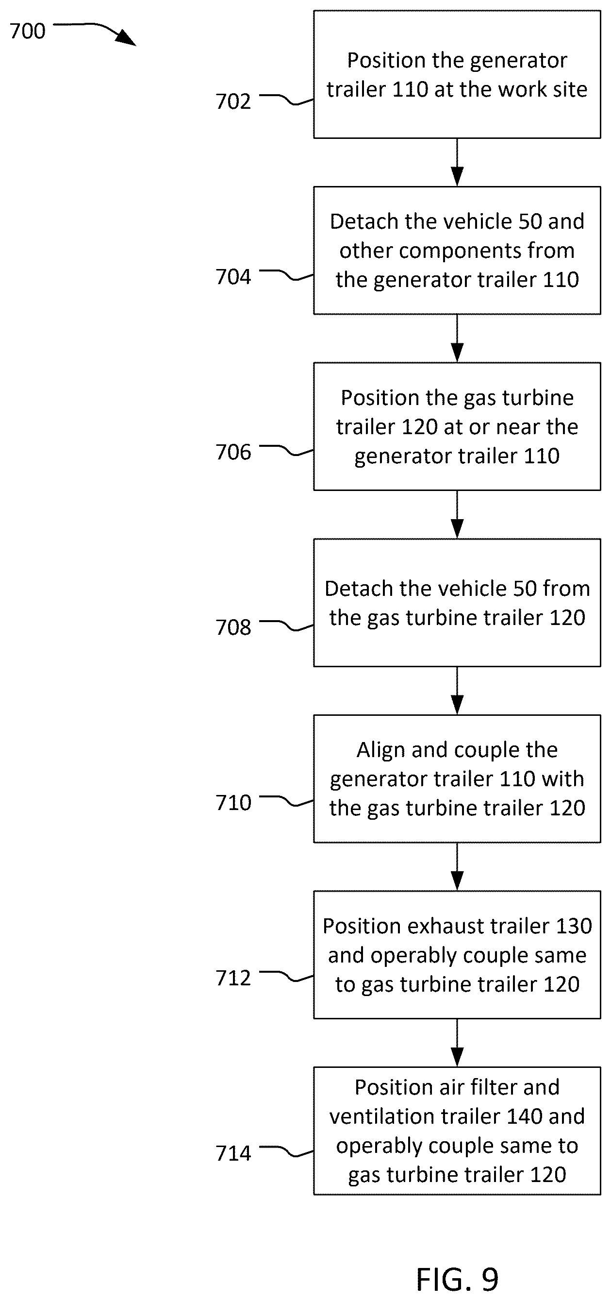 Patent US12618506 Figure 14 – Mobile electric power generation trailer system and methods
