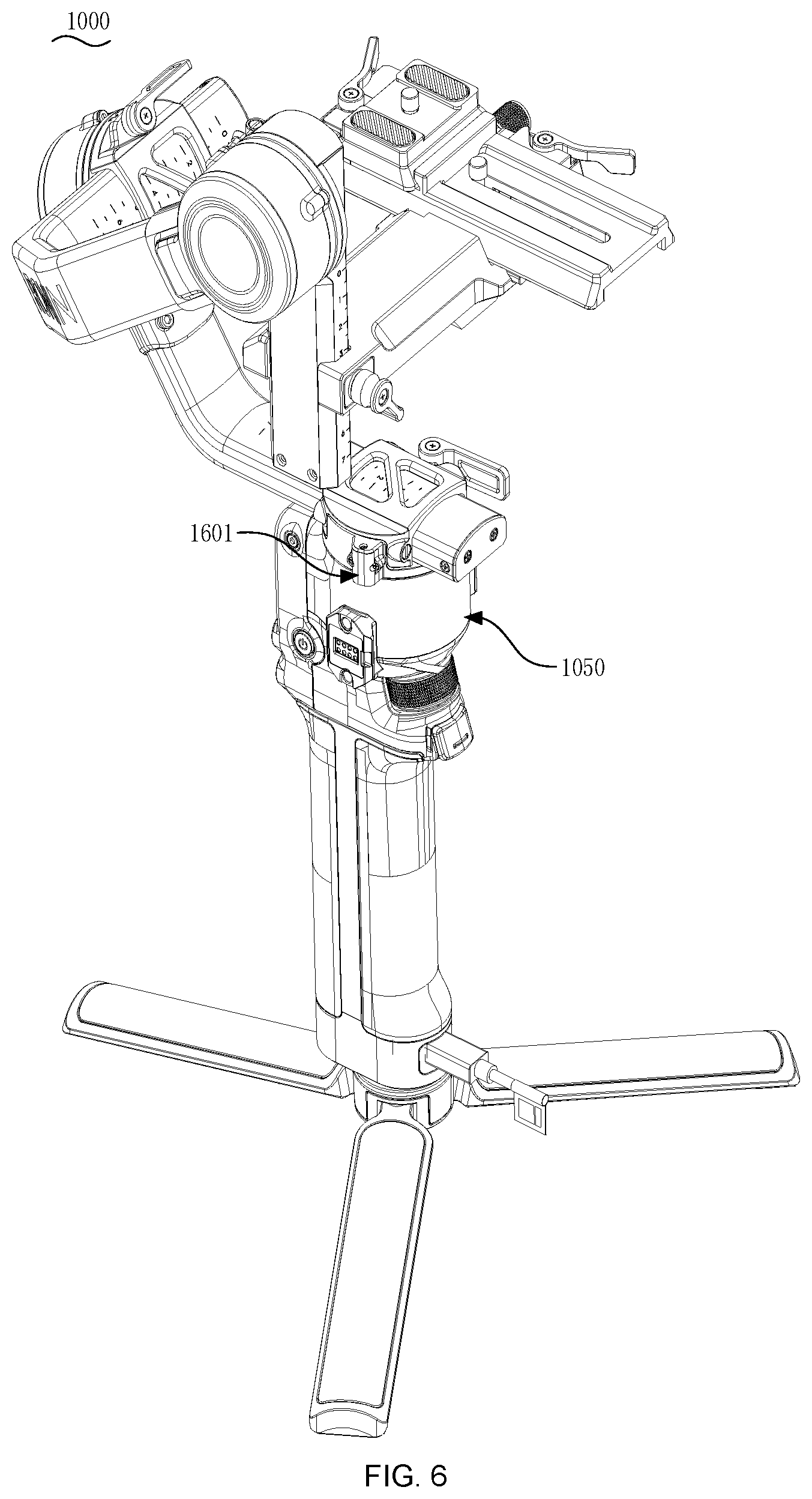 Patent US12618508 Figure 6 – Gimbal, leveling method and control method thereof, leveling motor and gimbal assembly