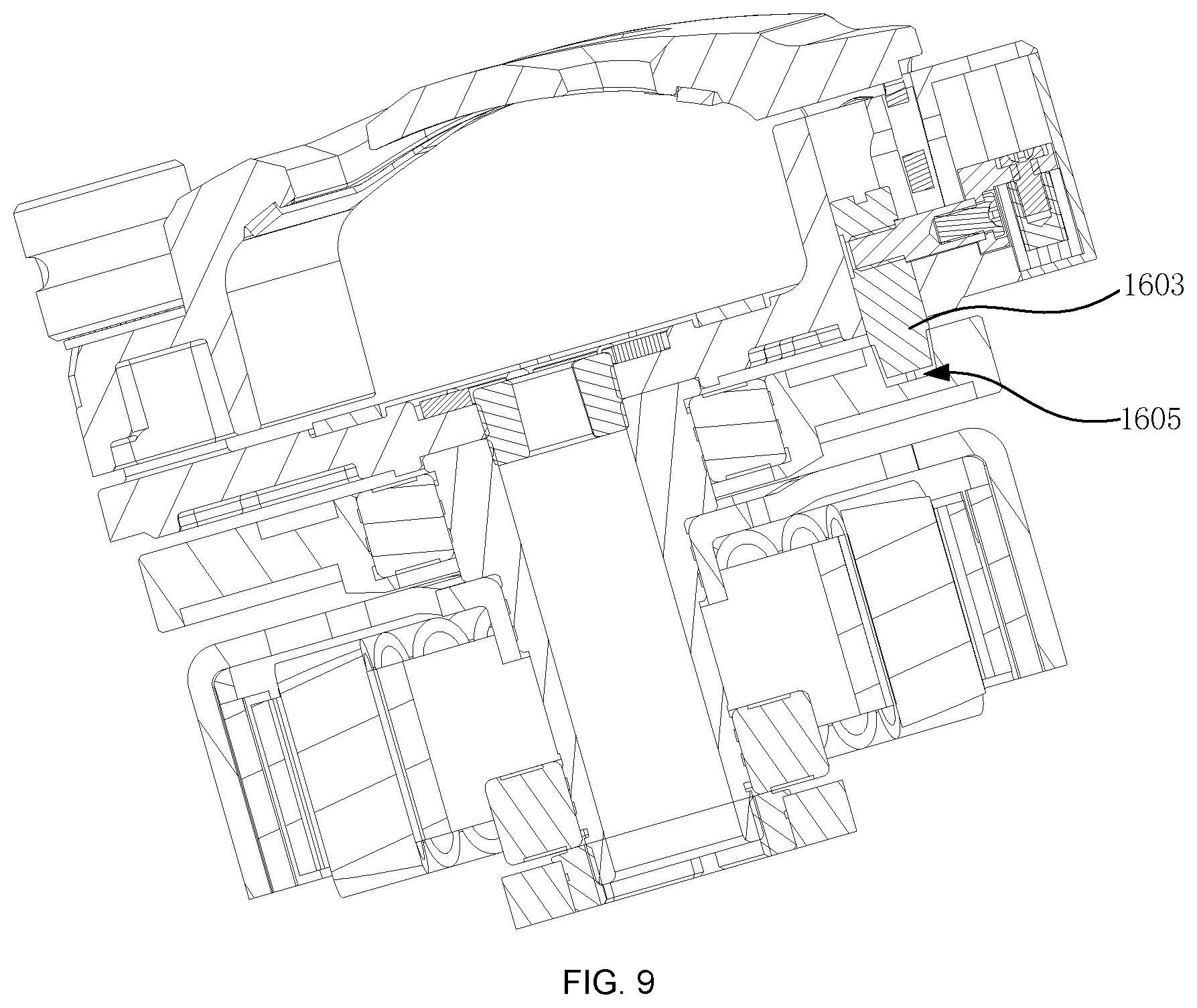 Patent US12618508 Figure 9 – Gimbal, leveling method and control method thereof, leveling motor and gimbal assembly