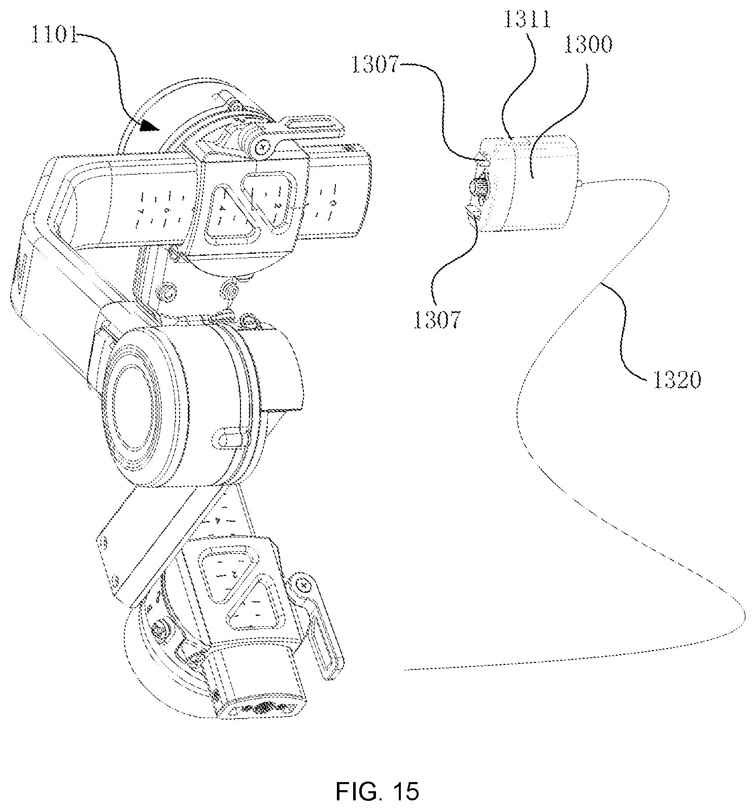 Patent US12618508 Figure 15 – Gimbal, leveling method and control method thereof, leveling motor and gimbal assembly