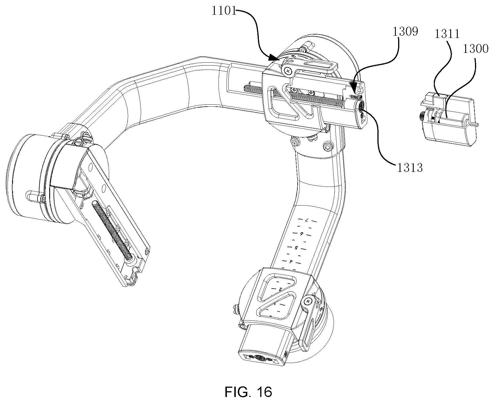 Patent US12618508 Figure 16 – Gimbal, leveling method and control method thereof, leveling motor and gimbal assembly