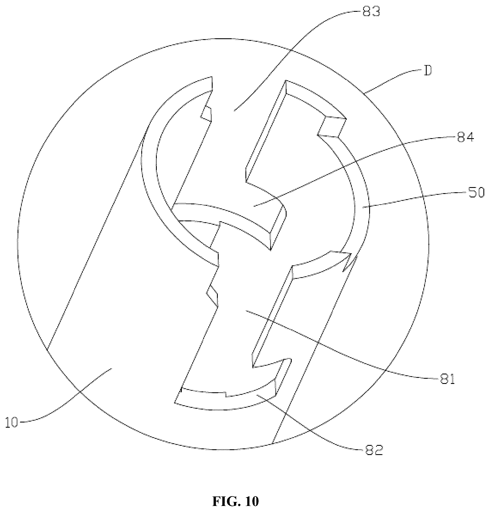 Patent US12618509 Figure 10 – Telescopic support foot and support frame