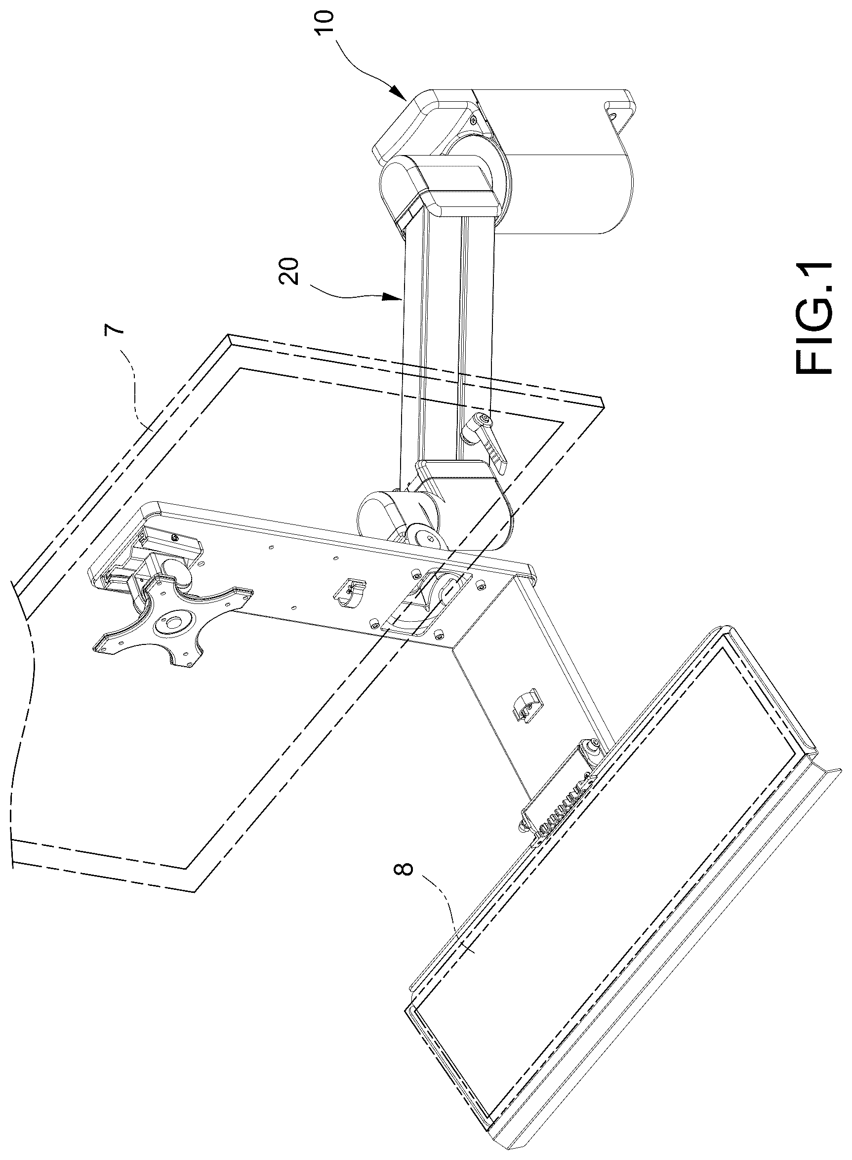Patent US12618511 Figure 1 – Support frame structure with locking mechanism