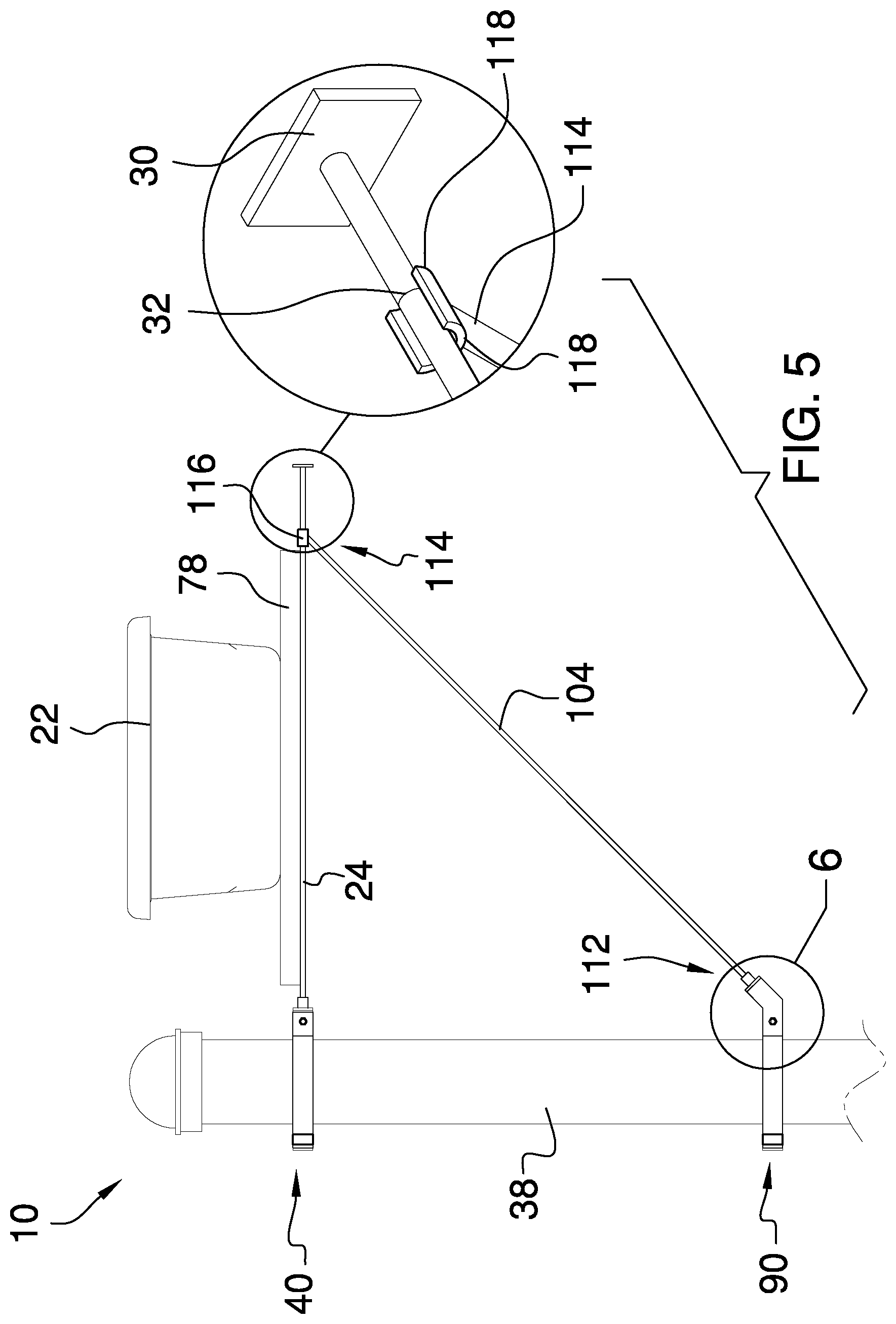 Patent US12618512 Figure 4 – Fence mounted shelving device