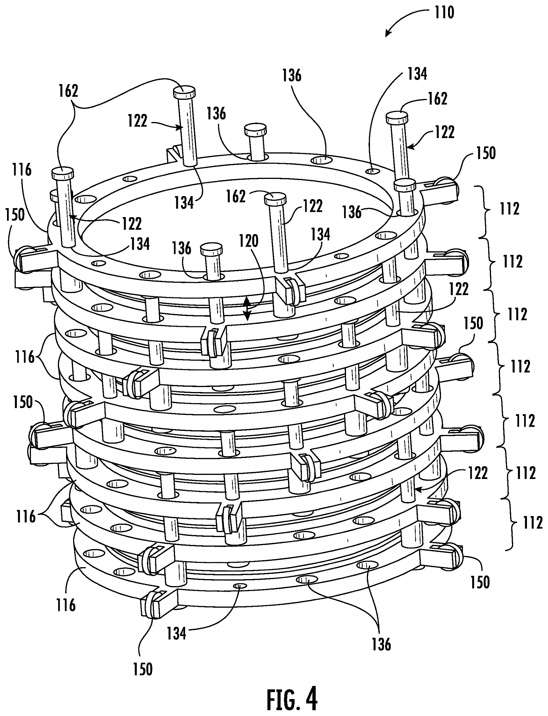 Patent US12618514 Figure 4 – Variable volume vessel with over-travel protection and/or anti-binding features