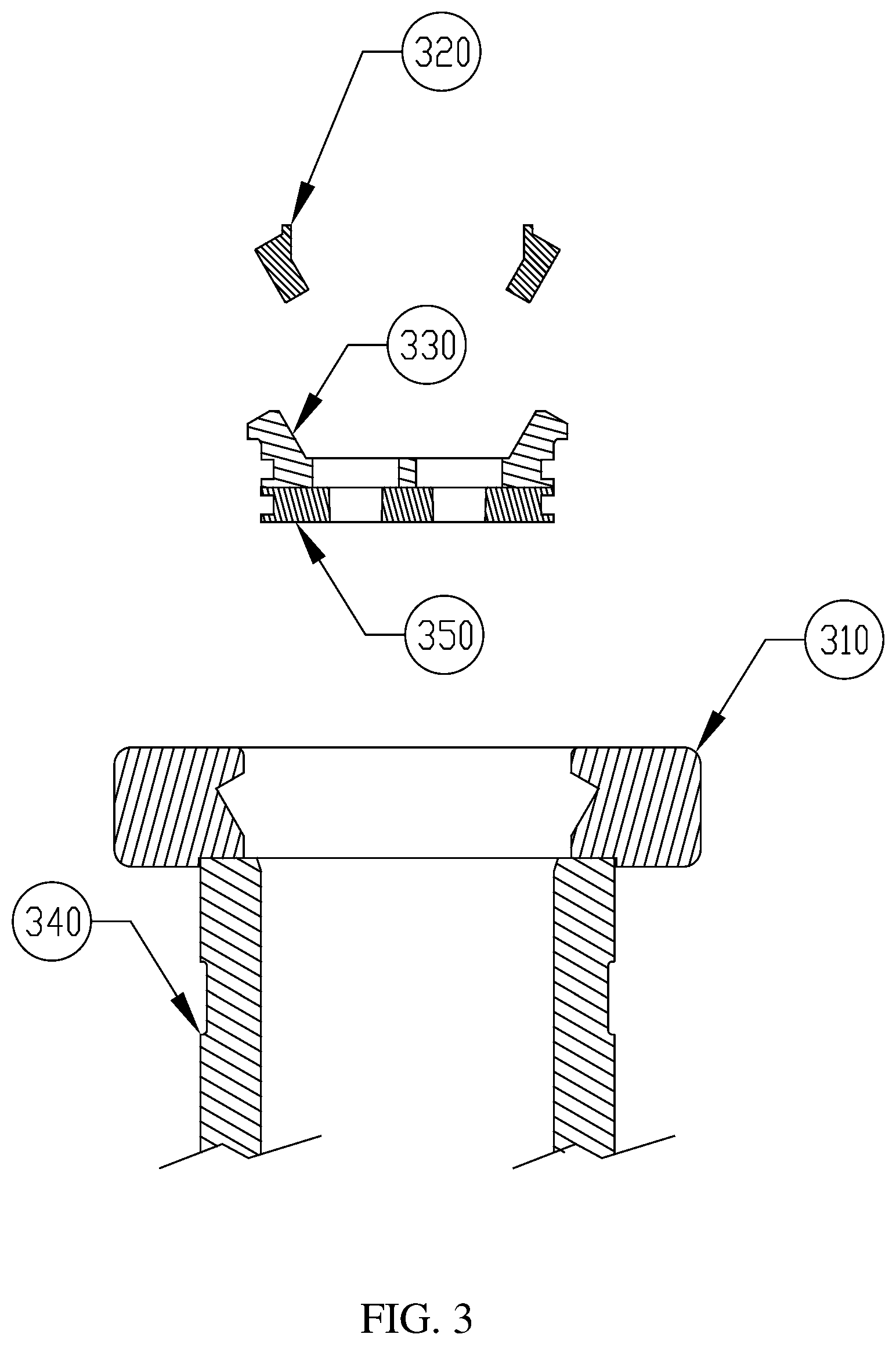 Patent US12618527 Figure 3 – Pressure vessel incorporating rapid, toolless assembly and disassembly