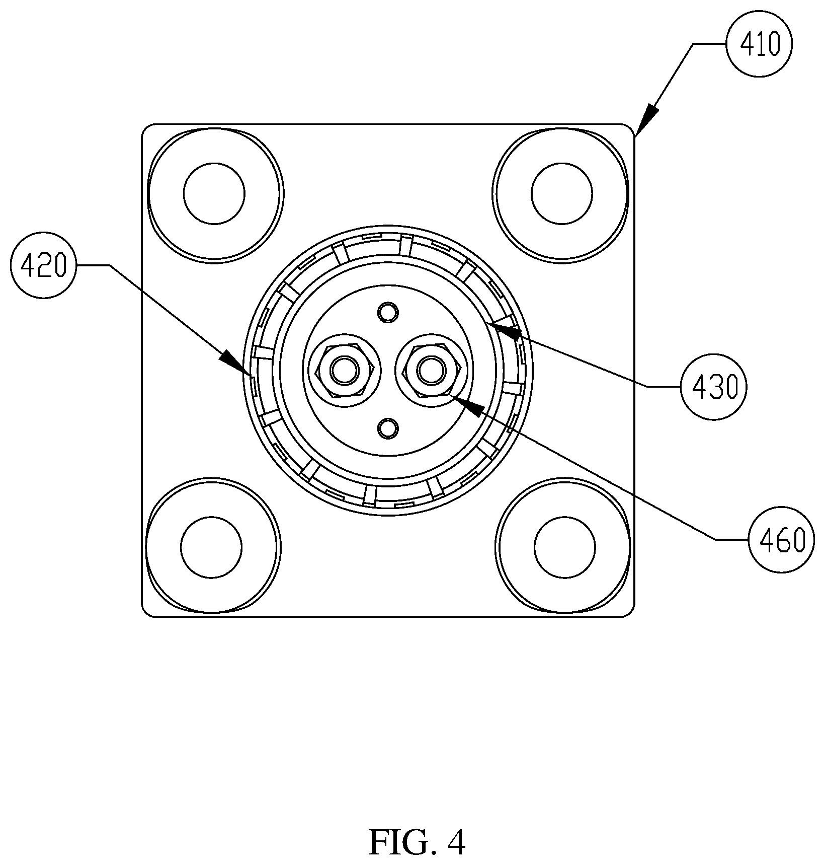 Patent US12618527 Figure 4 – Pressure vessel incorporating rapid, toolless assembly and disassembly