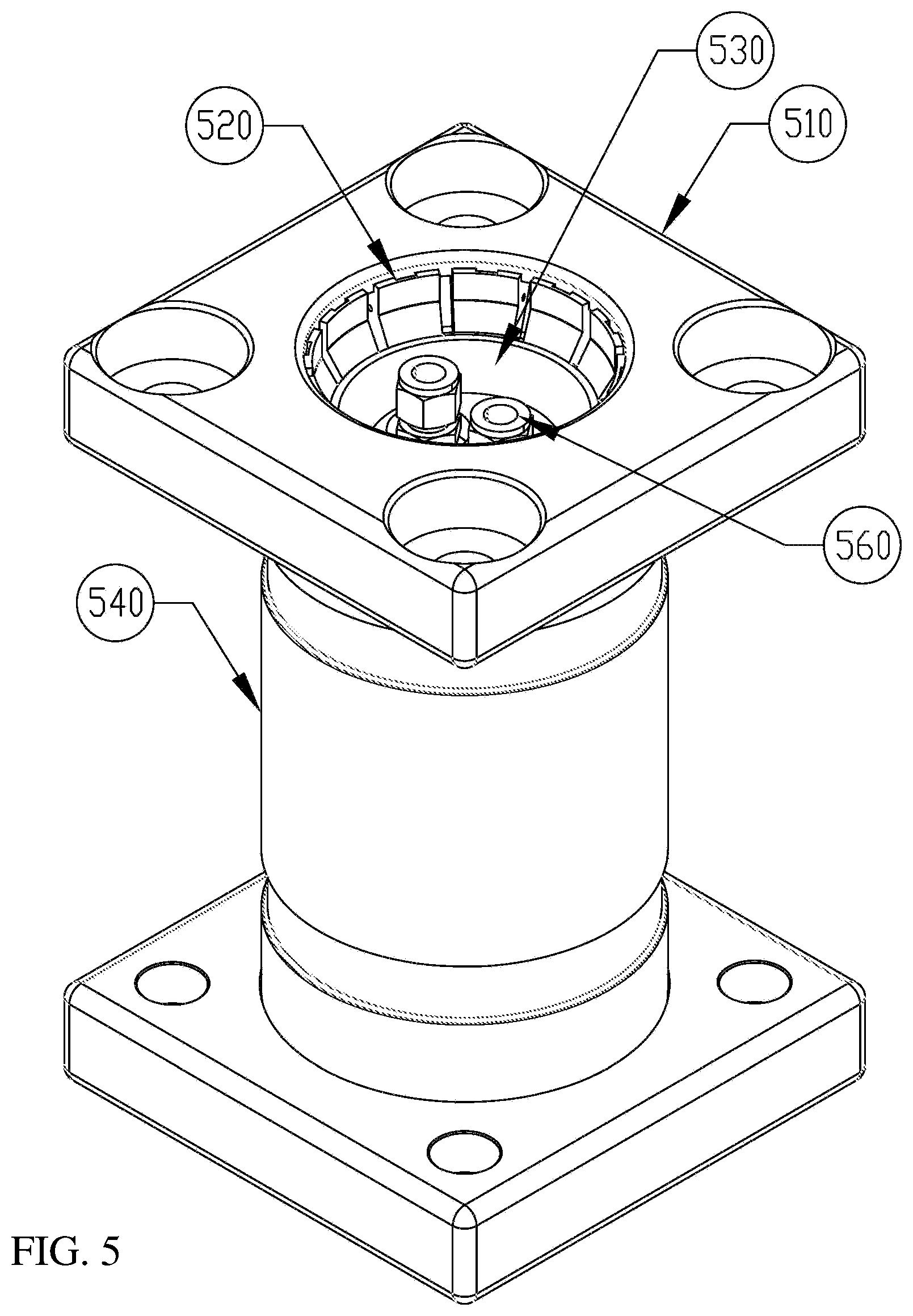 Patent US12618527 Figure 5 – Pressure vessel incorporating rapid, toolless assembly and disassembly