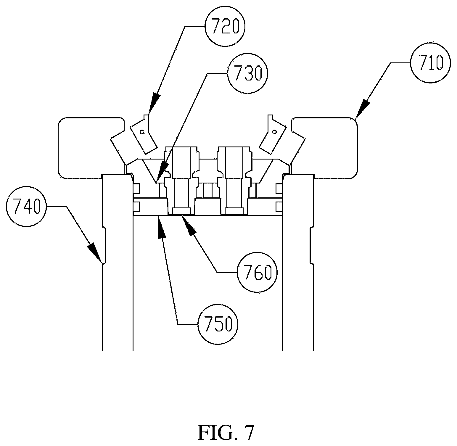 Patent US12618527 Figure 7 – Pressure vessel incorporating rapid, toolless assembly and disassembly
