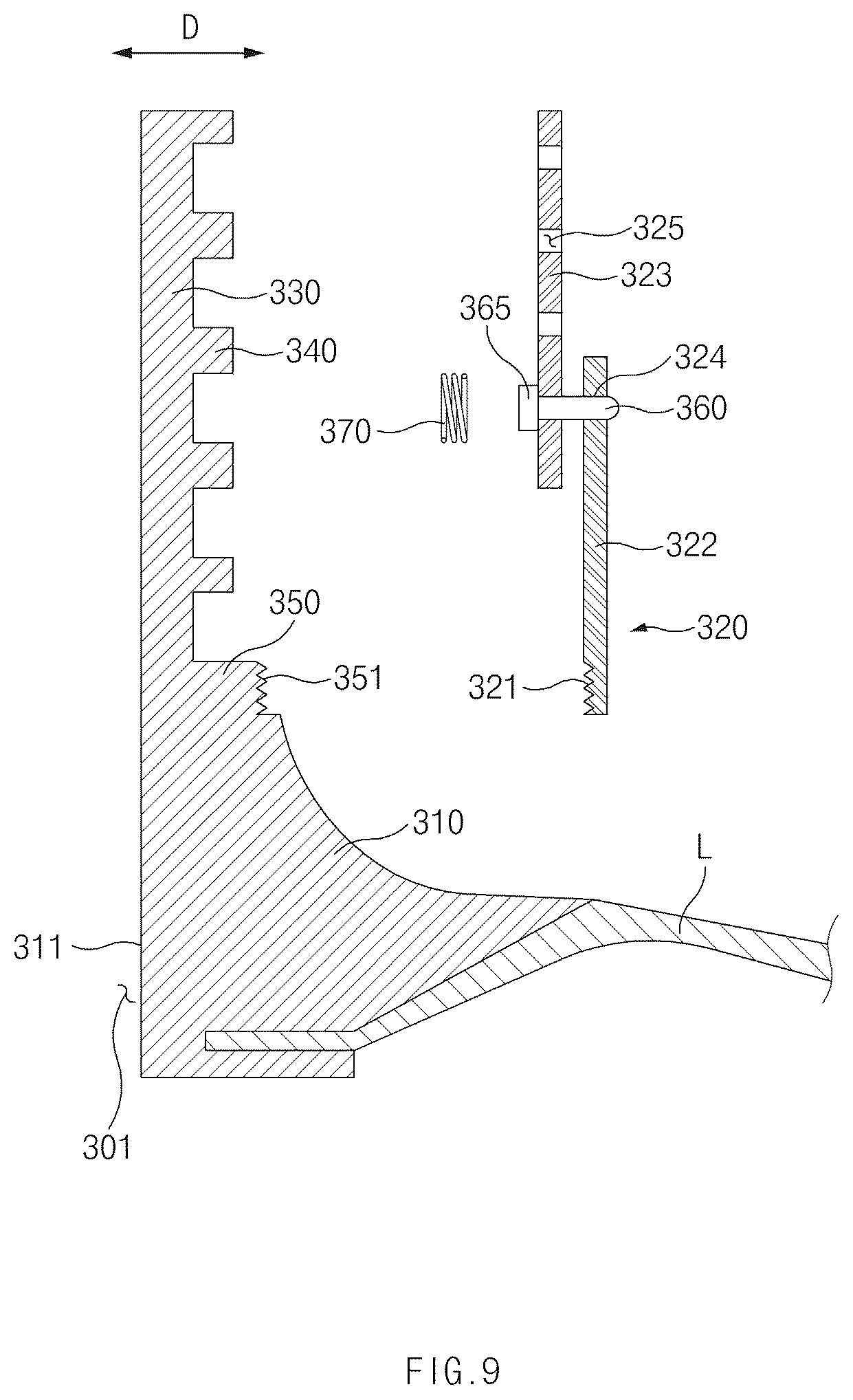 Patent US12618529 Figure 9 – Nozzle for pressure vessel and pressure vessel including the same
