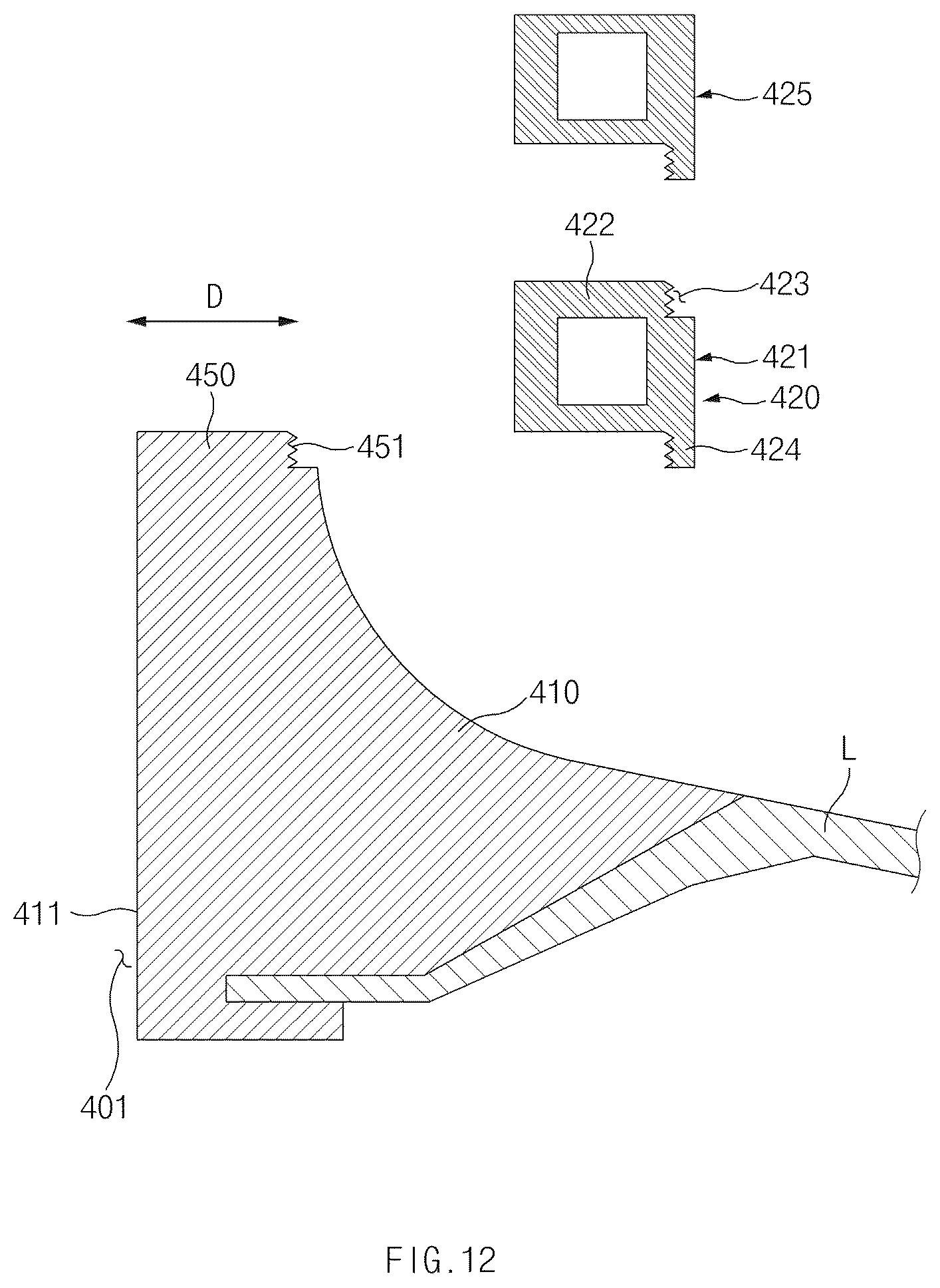 Patent US12618529 Figure 12 – Nozzle for pressure vessel and pressure vessel including the same