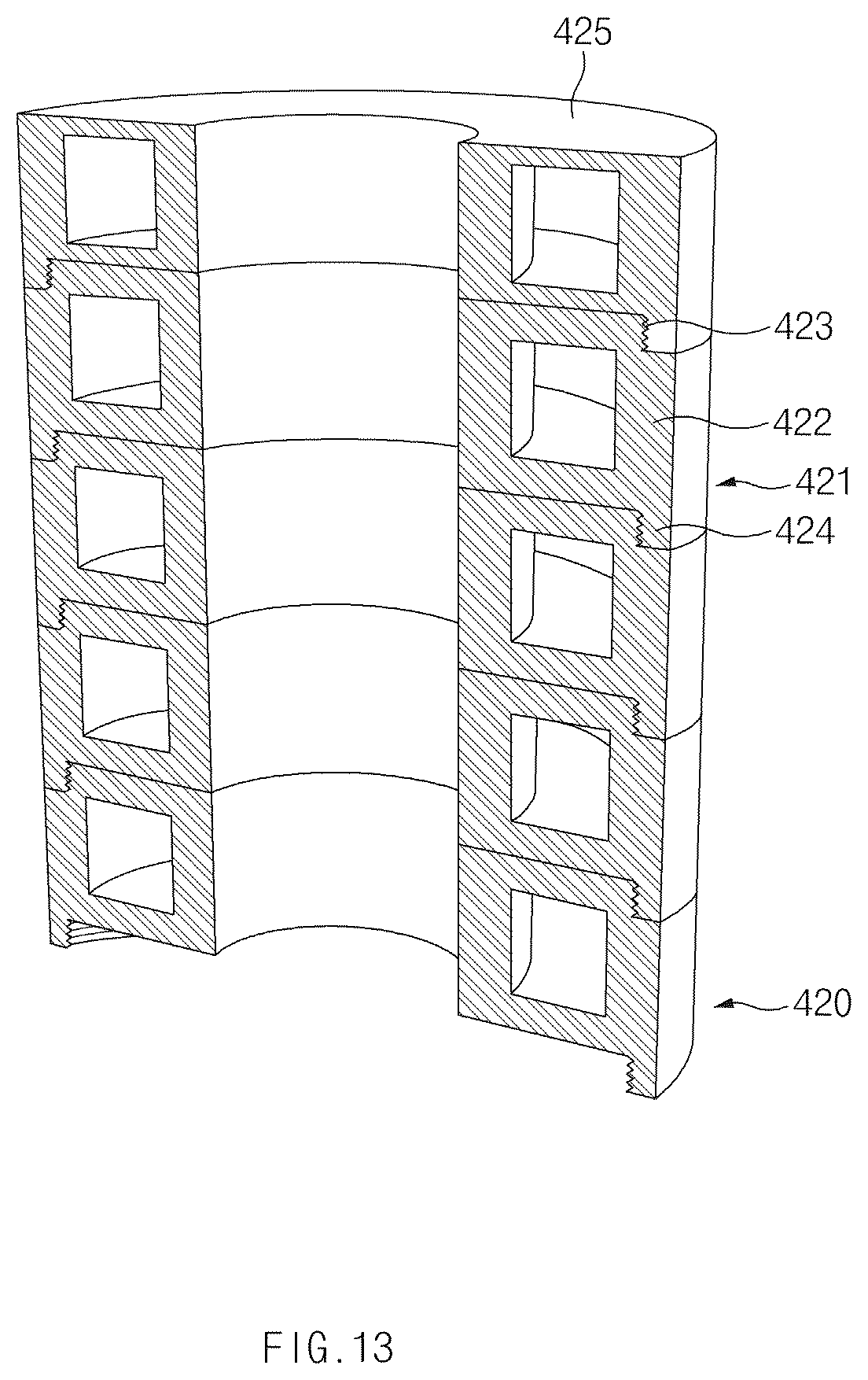 Patent US12618529 Figure 13 – Nozzle for pressure vessel and pressure vessel including the same