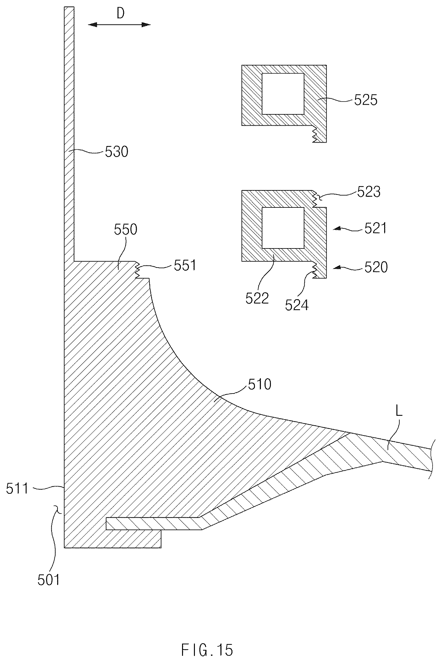 Patent US12618529 Figure 15 – Nozzle for pressure vessel and pressure vessel including the same