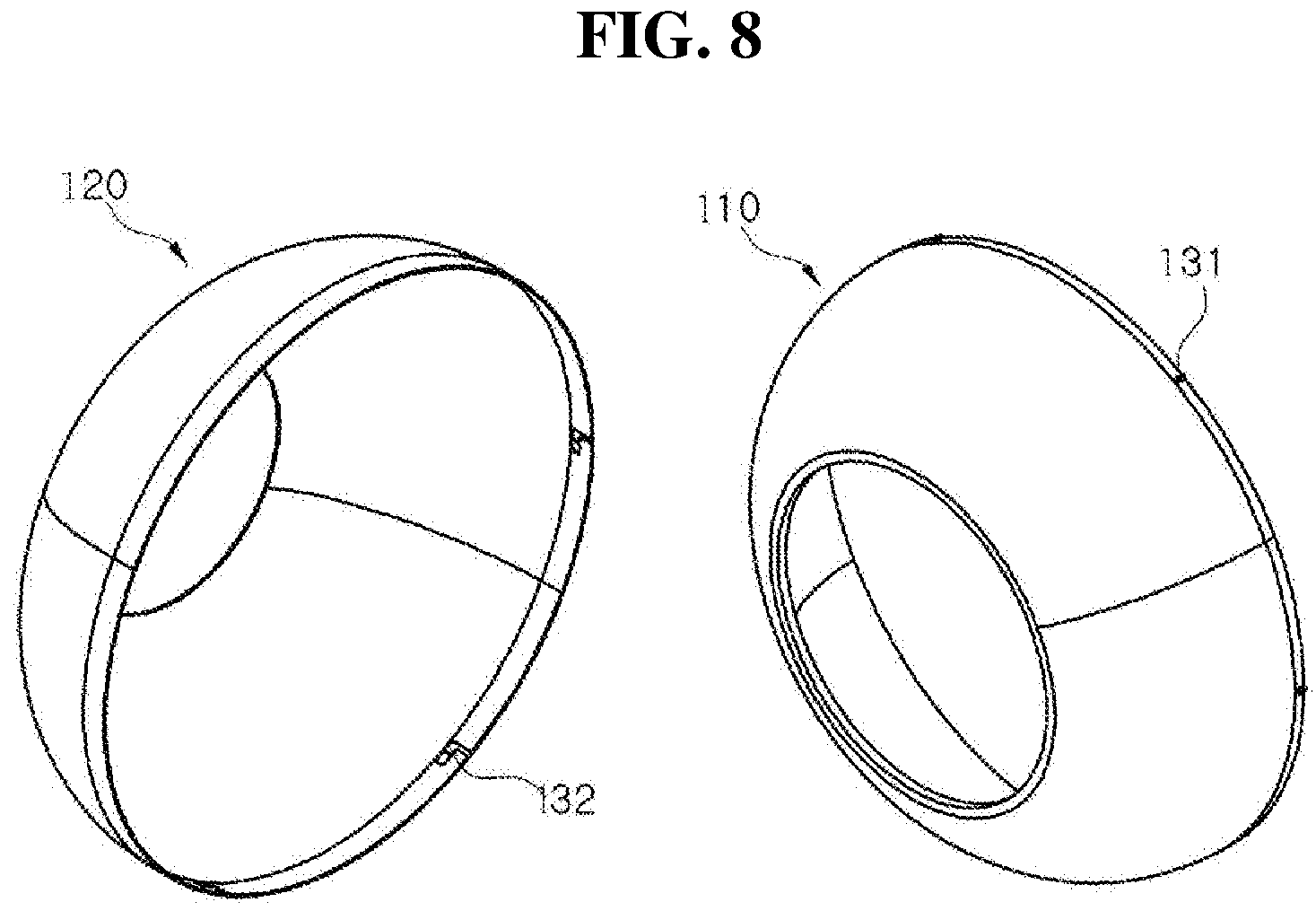 Patent US12618532 Figure 8 – Protective cover for shoulder part of pressure vessel