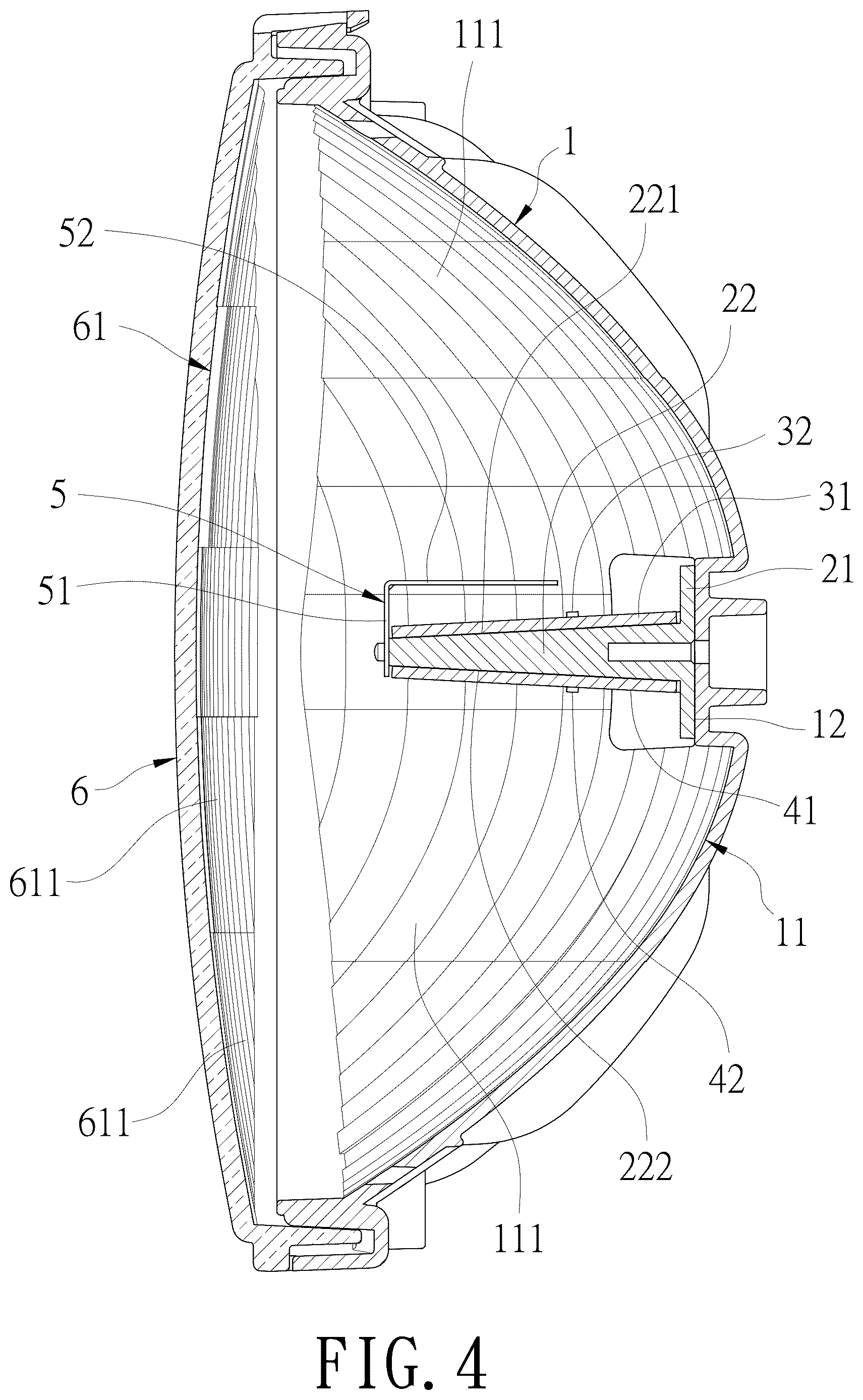 Patent US12618535 Figure 4 – Vintage car headlight with LED light source