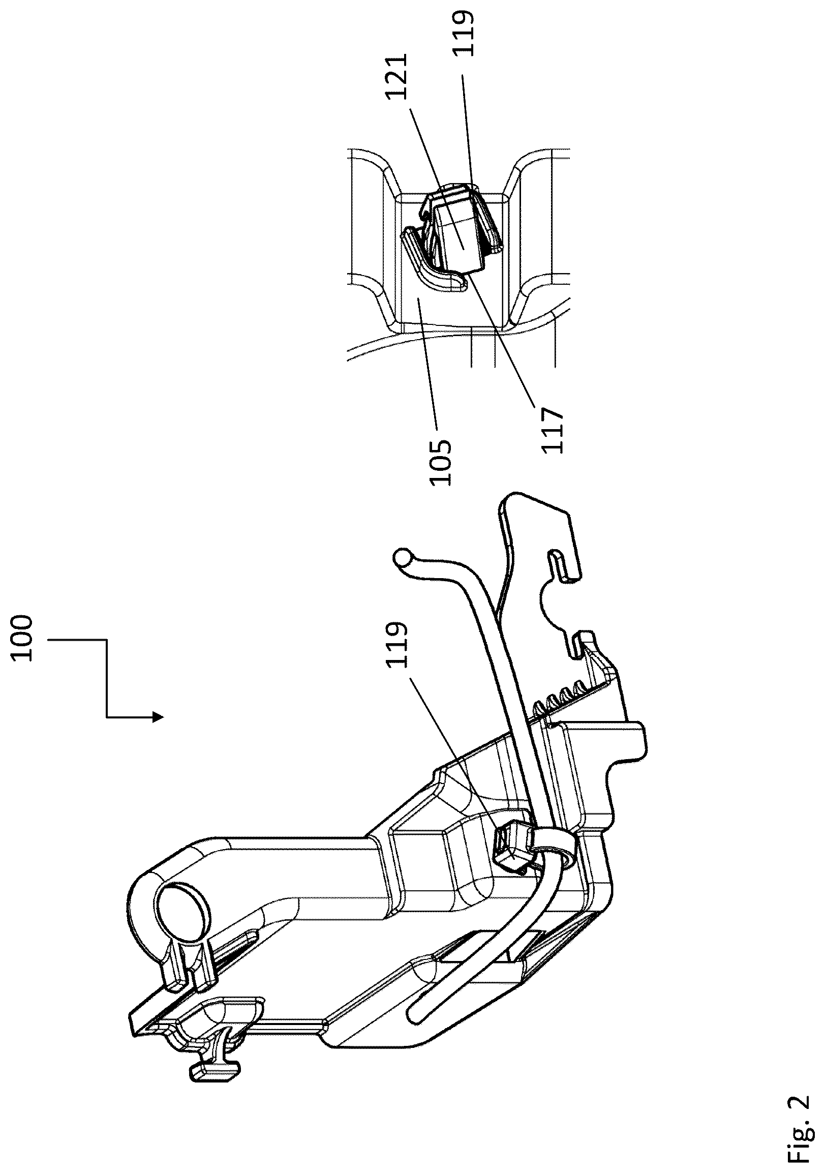 Patent US12618536 Figure 2 – Housing module for a lighting element