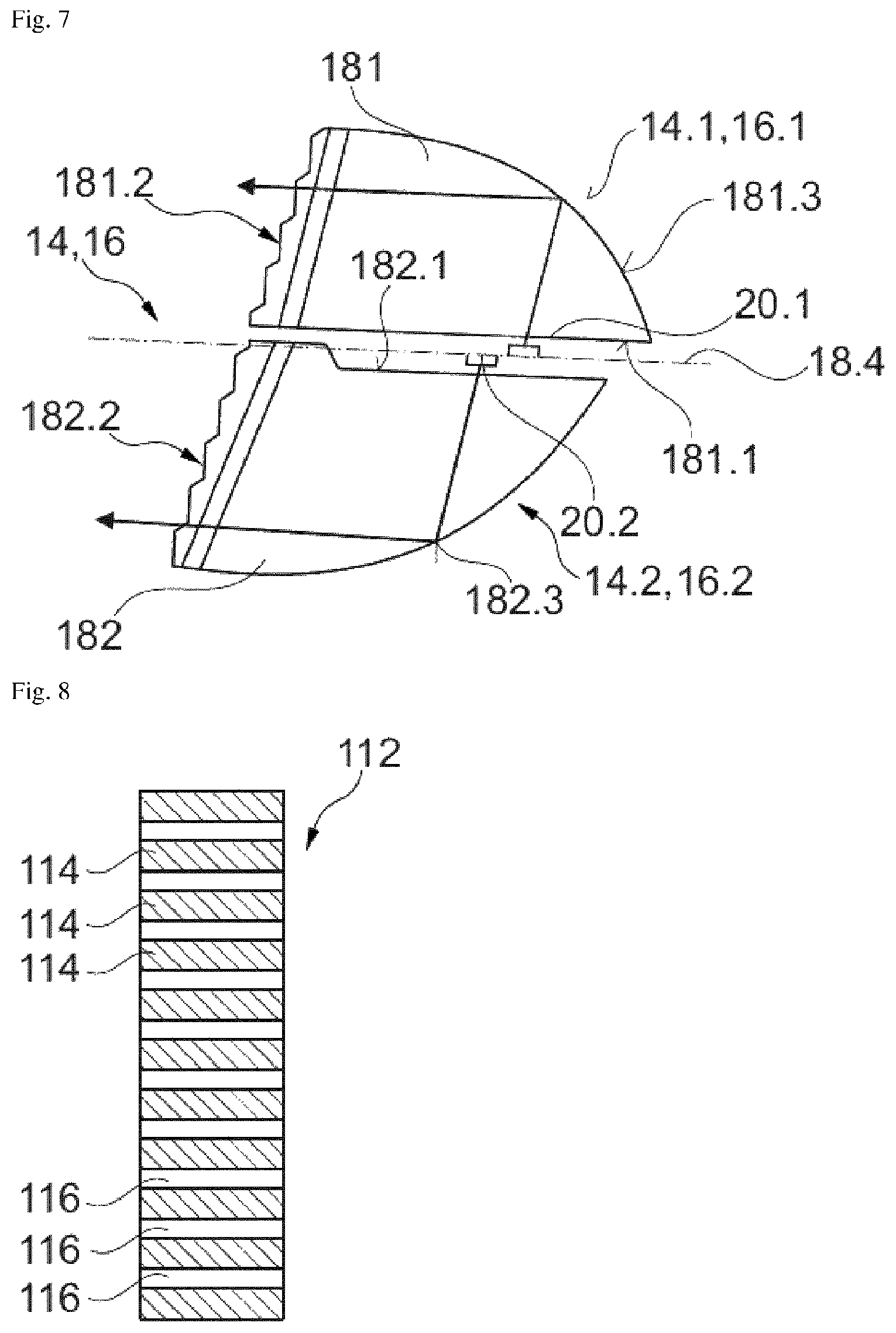 Patent US12618537 Figure 4 – Vertical automotive lighting module with identical day and night lighting aspects