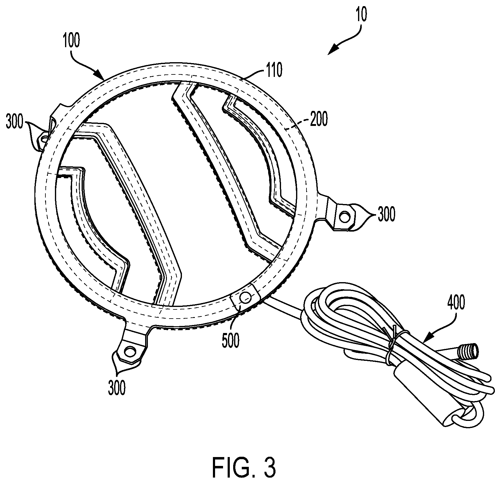 Patent US12618541 Figure 3 – Apparatus for defrosting a vehicle light