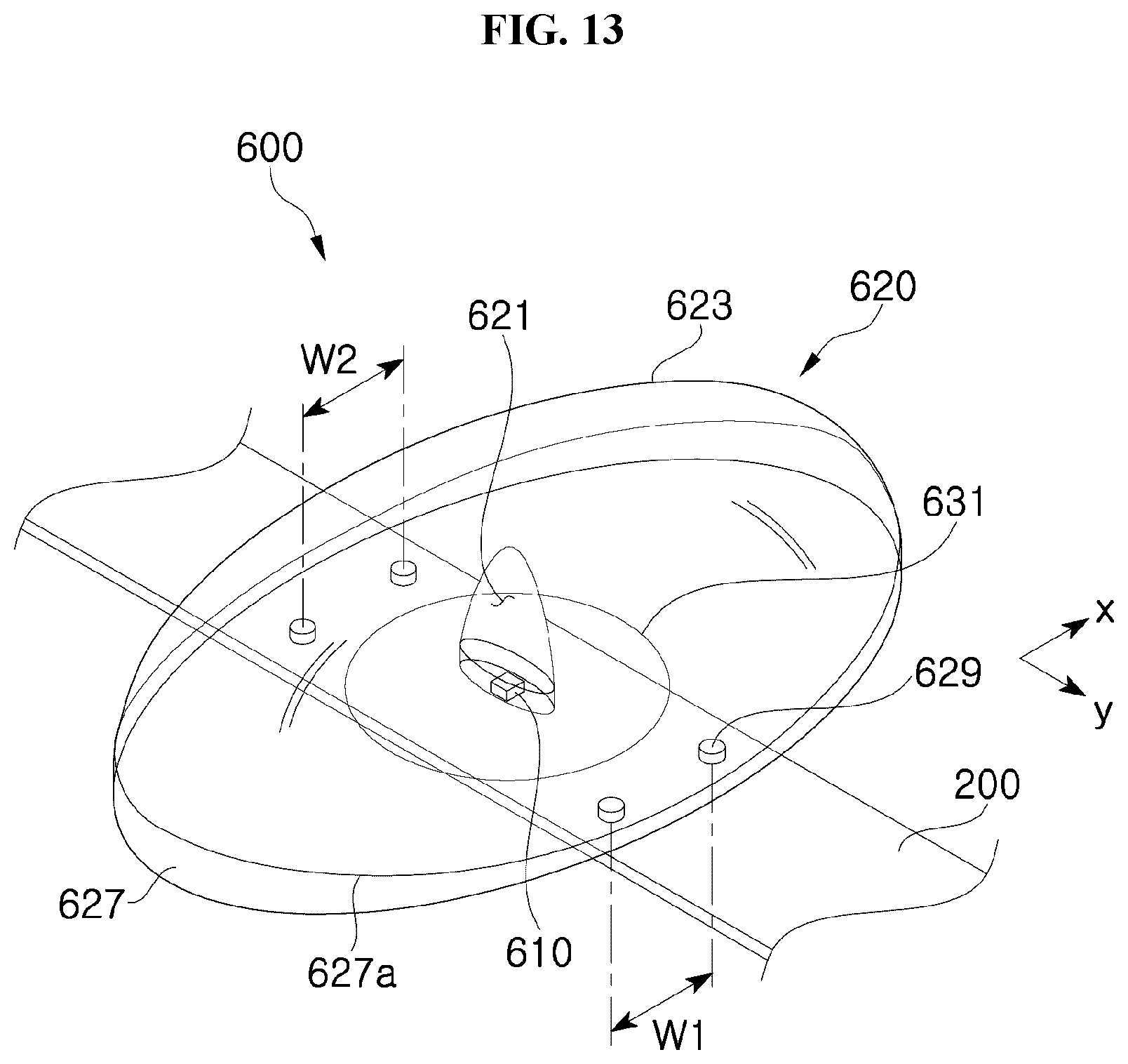 Patent US12618542 Figure 8 – Display device, backlight unit, light emitting module and lens
