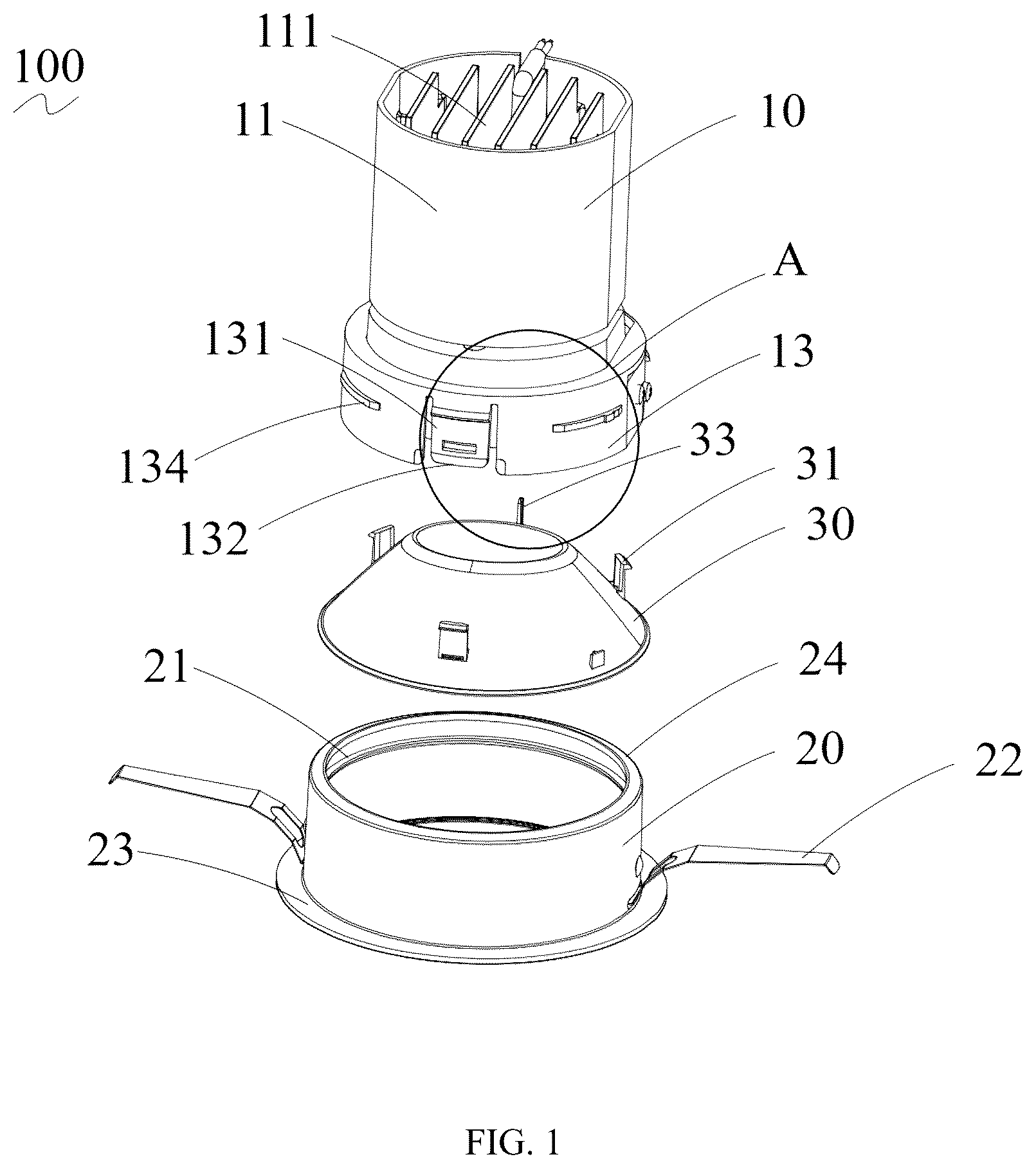 Patent US12618546 Figure 1 – Lamp