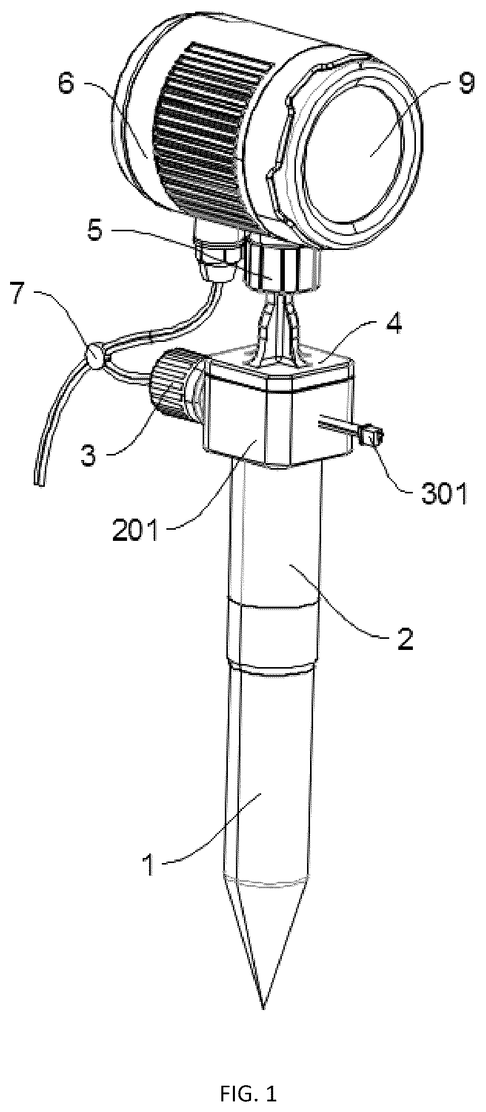 Patent US12618547 — Projection lamp with rodent repulsion effect — Figure 1