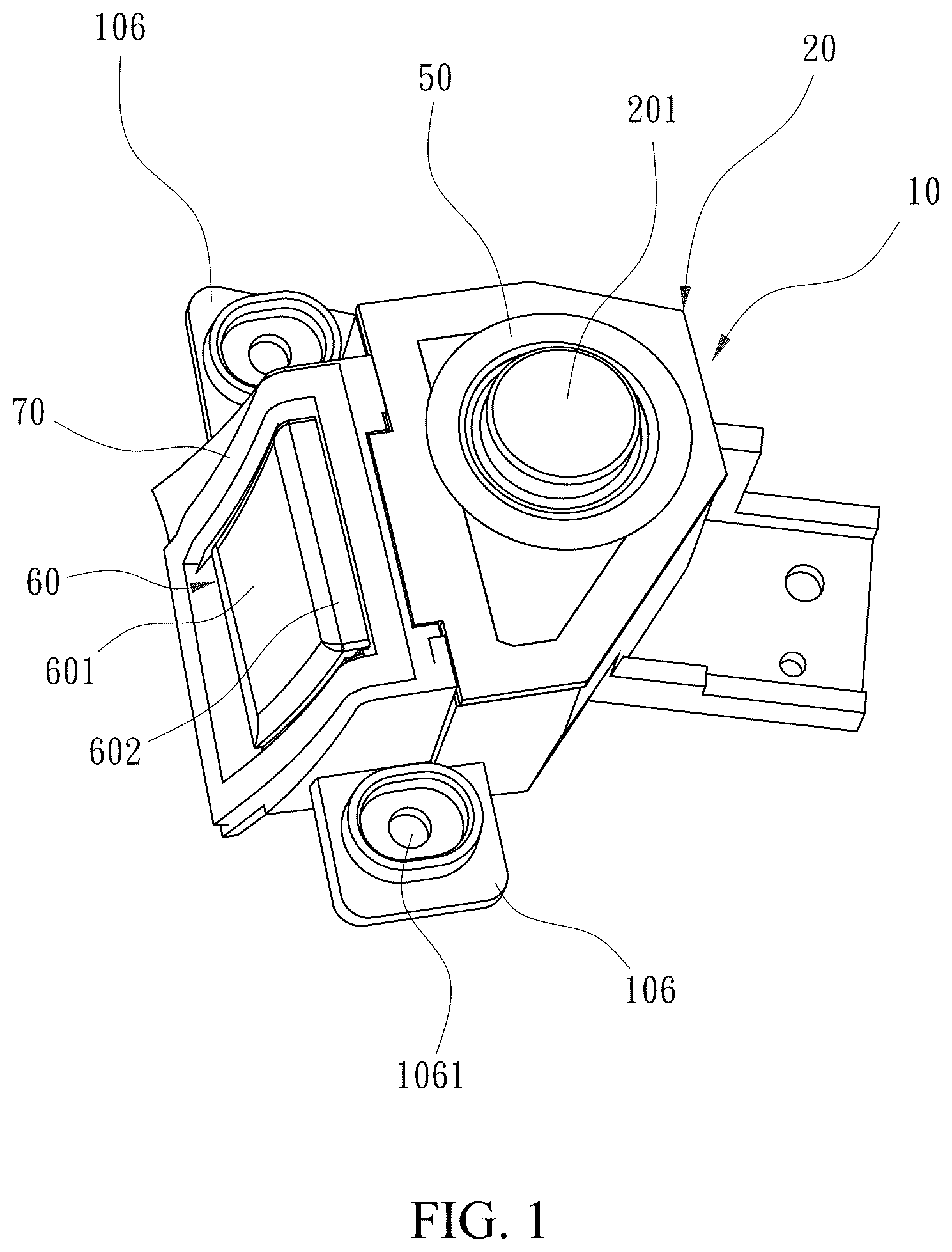 Patent US12618549 Figure 1 – Indicator light module for charging port