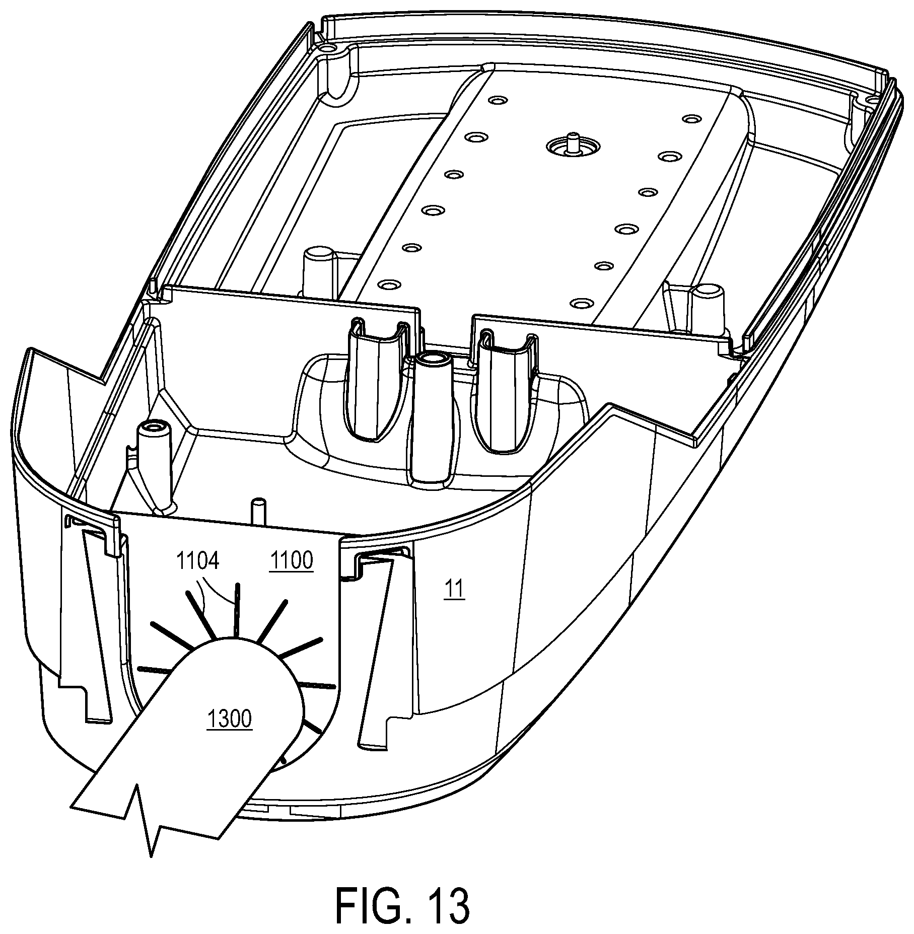 Patent US12618551 Figure 16 – Tooless cover retention and moisture protection for luminaires