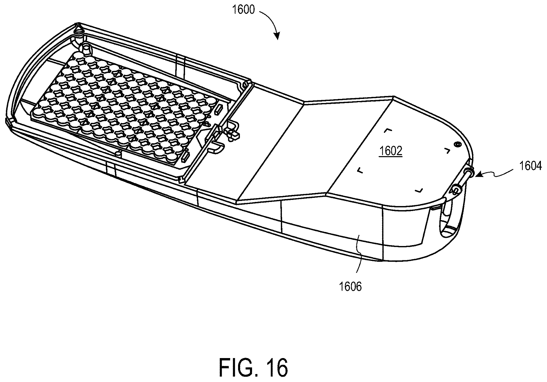 Patent US12618551 Figure 19 – Tooless cover retention and moisture protection for luminaires