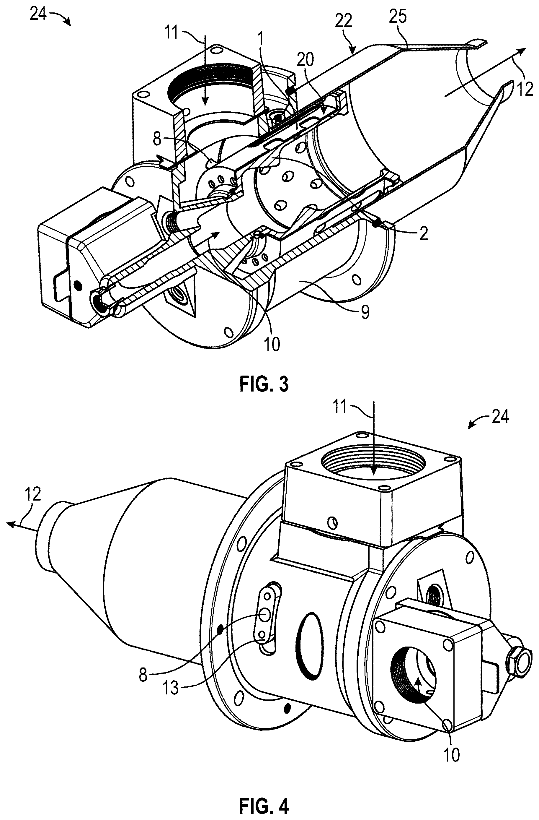 Patent US12618555 Figure 2 – Adjustable burner nozzle for multiple fuels
