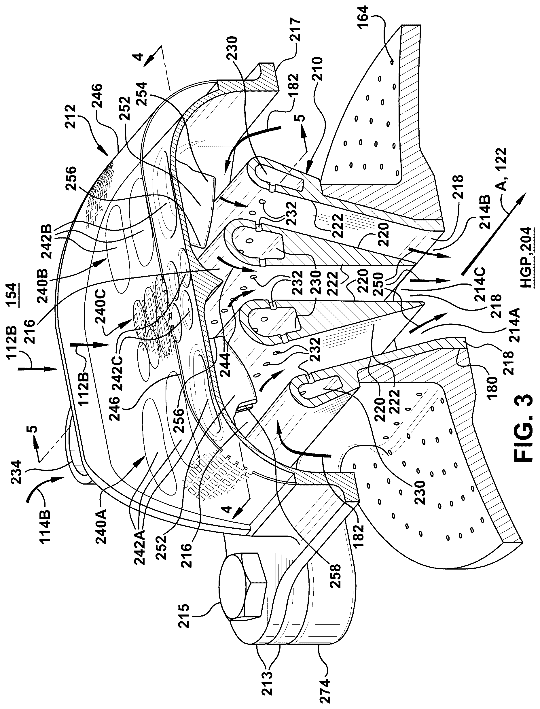Patent US12618564 Figure 3 – Axial fuel stage injector with axially elongated mixing chambers, and combustor and gt system including same
